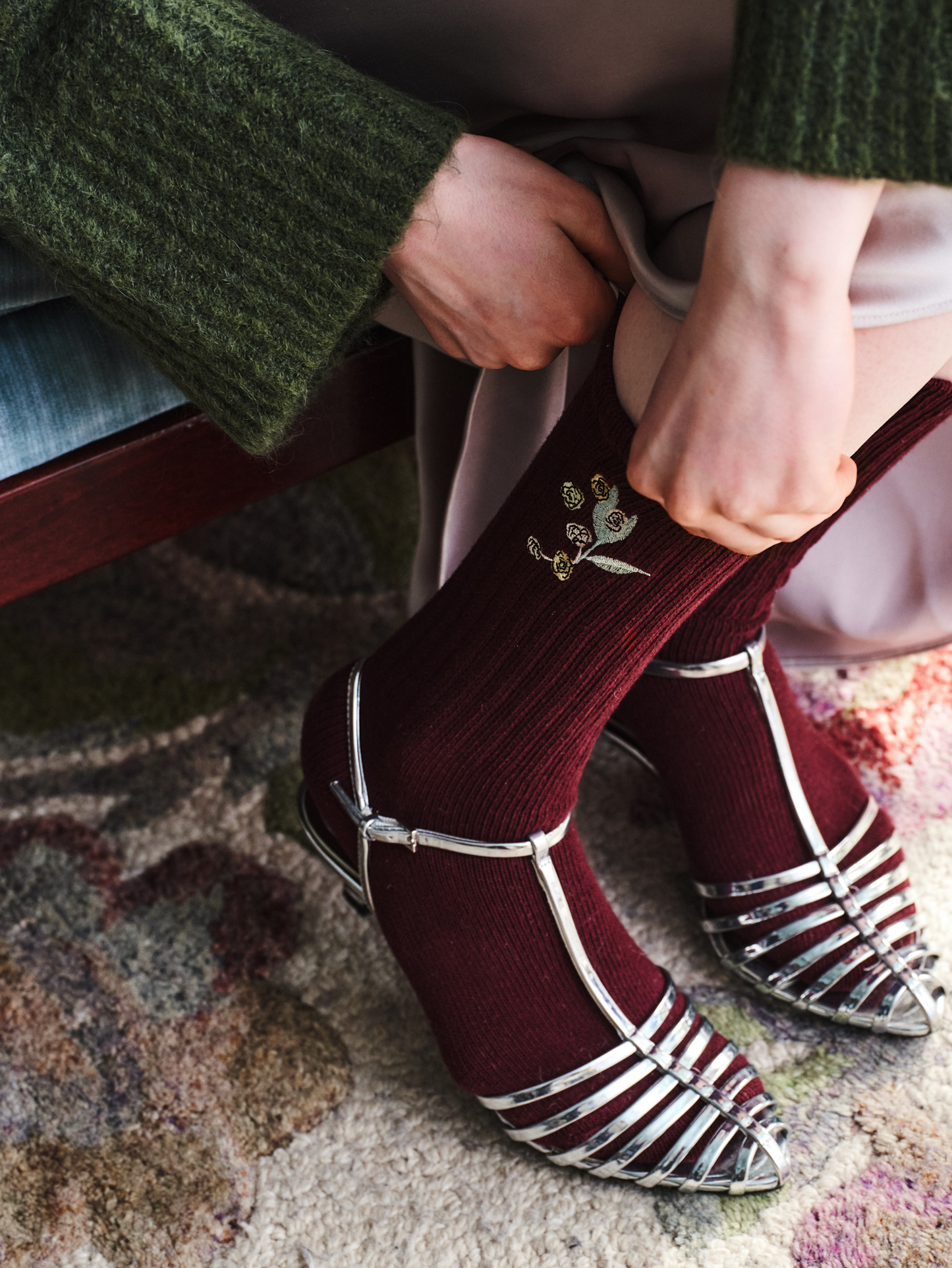 Becksöndergaard, Rosy Cotta Sock - Fig Red, socks, archive, archive, socks, black week, black week