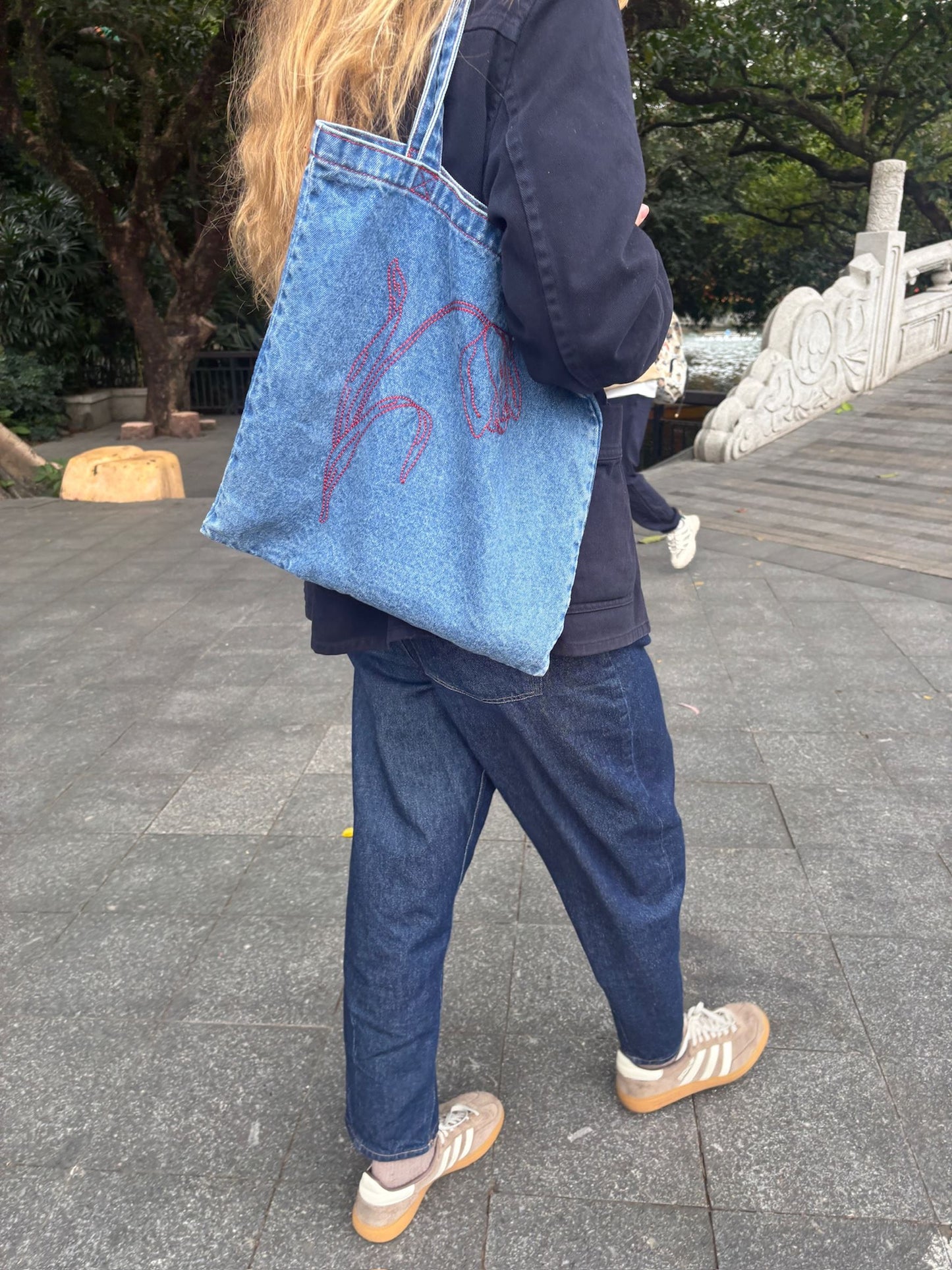 Becksöndergaard, Tulipa Denima Tote Bag - Denim, bags, bags, bags, sale, sale, bags, bags