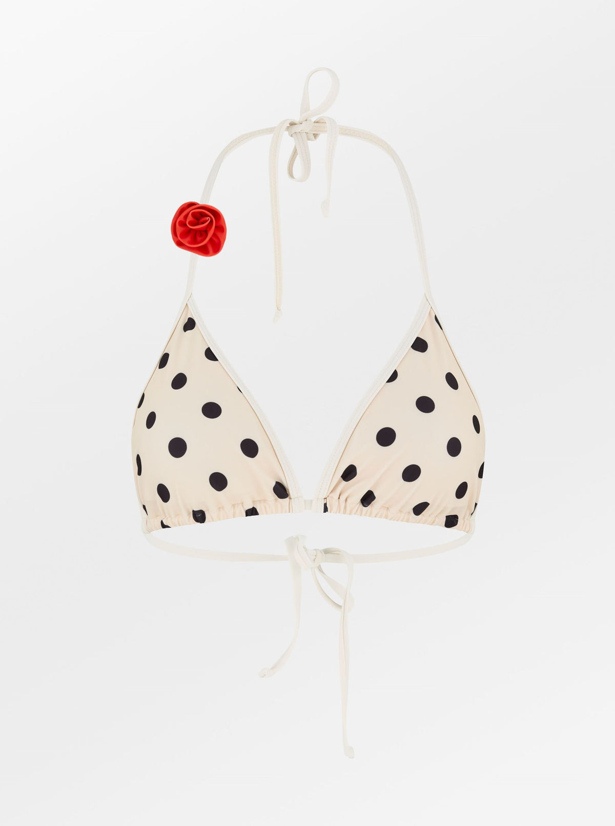 Contrast Maxi Polka Bel Bikini Top Clothing BeckSöndergaard