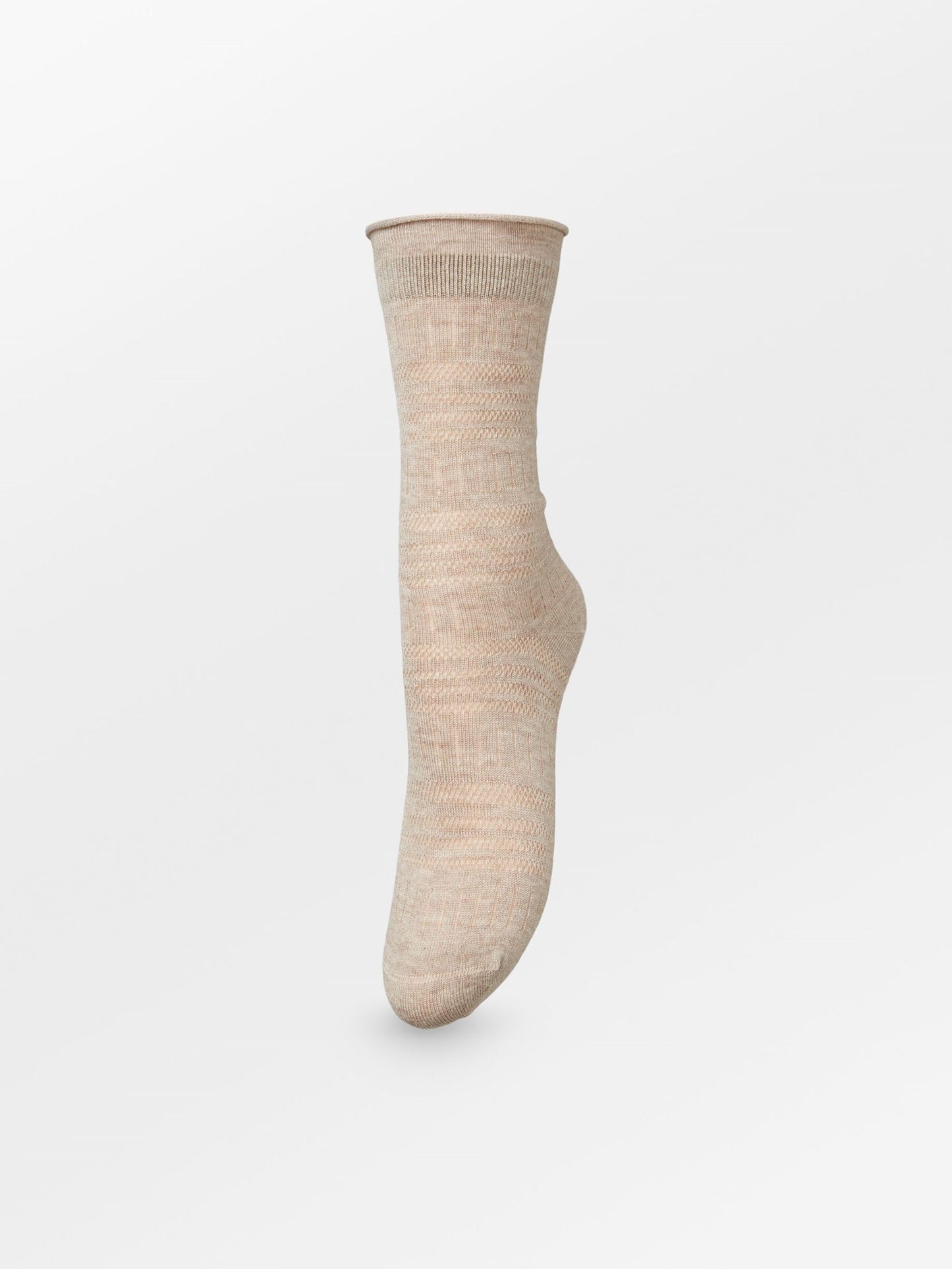 Lucretia Wola Sock - Dark Beige Melange Socks BeckSöndergaard