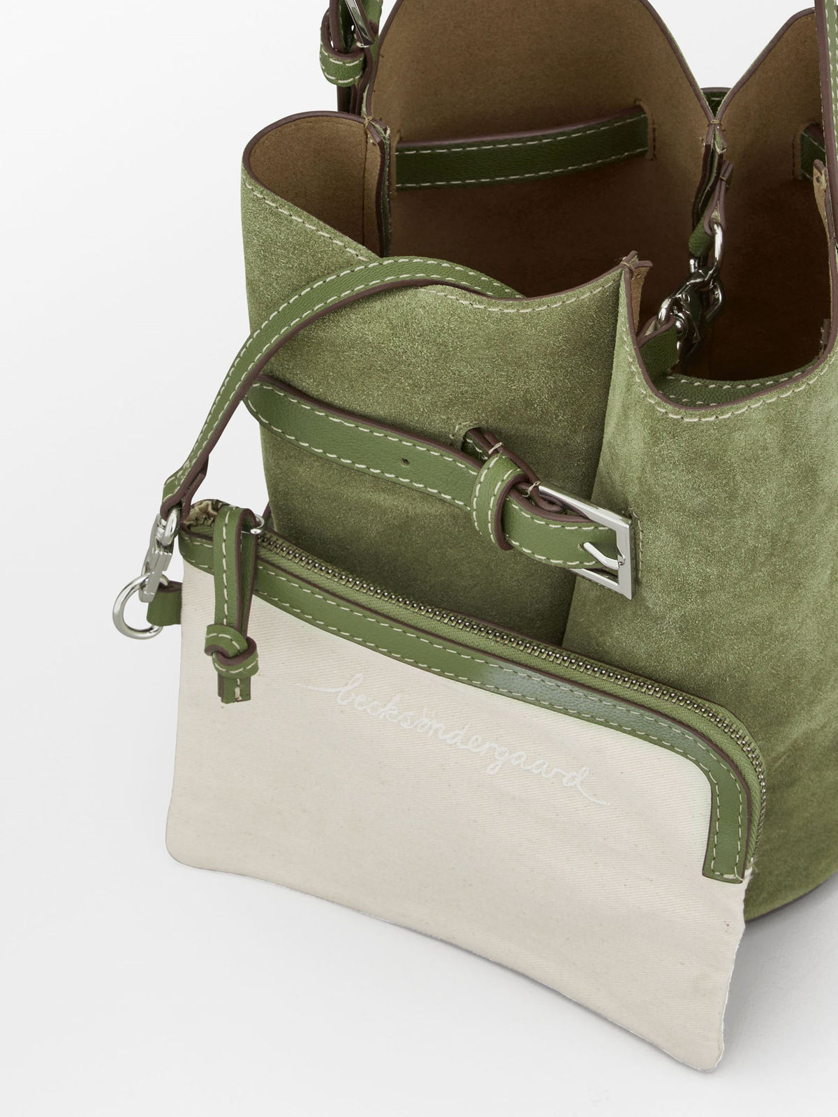 Becksöndergaard, Suede Bleu Belted Bag - Avocado Green, bags, spring summer 2027x