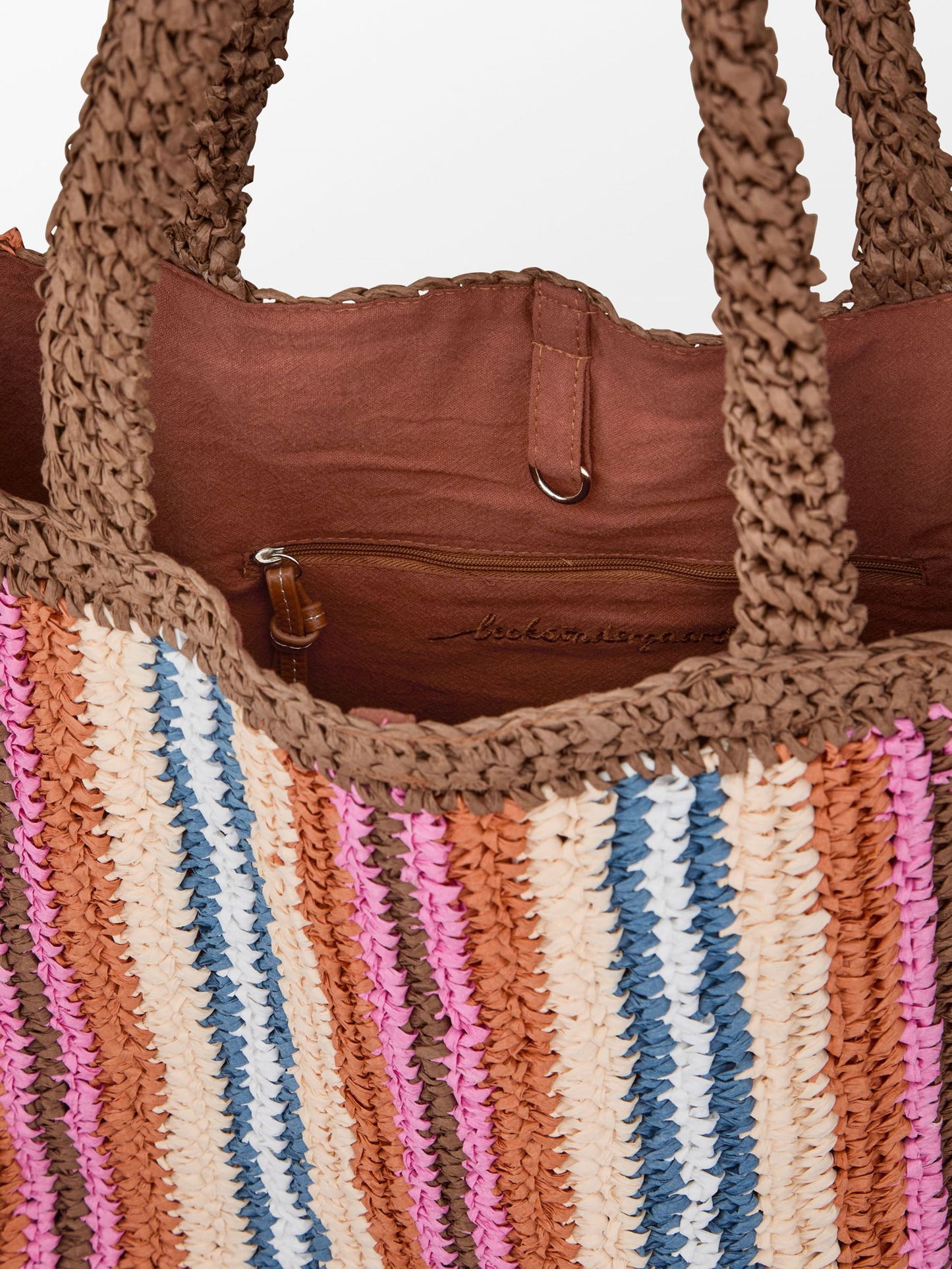 Stripe Straw Tota Bag OneSize BeckSöndergaard