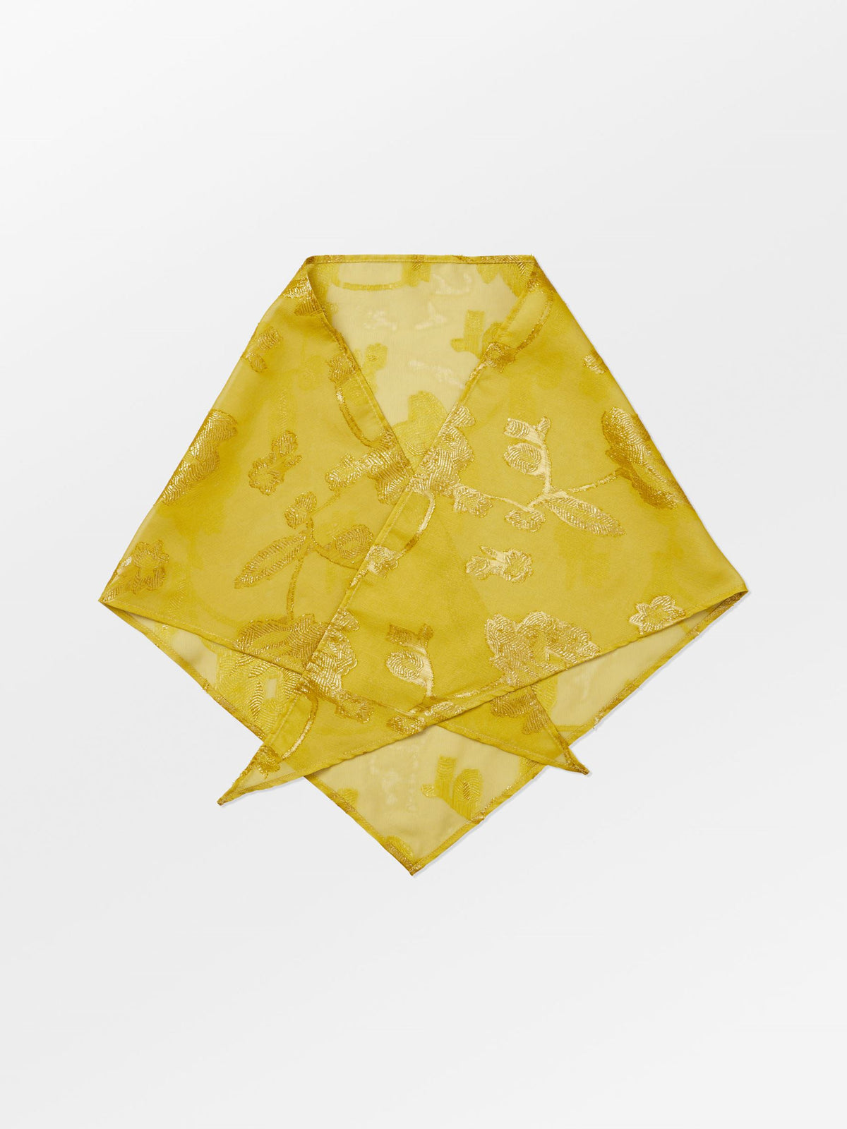 Becksöndergaard, Fina Triangle Scarf - Yellow Olive, scarves, scarves