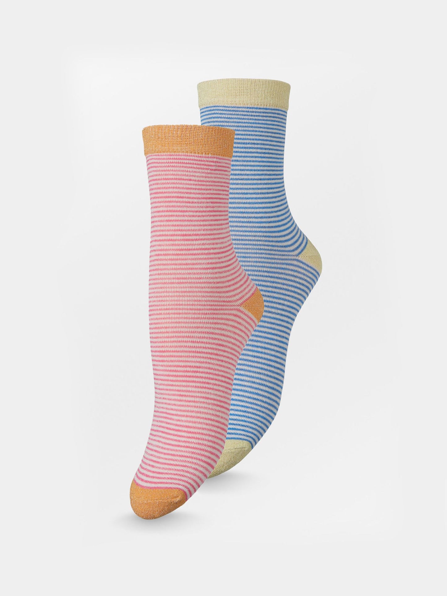 Becksöndergaard, Estella Stripa Sock 2 Pack - Pink/BoyBlue, archive, archive, sale, sale