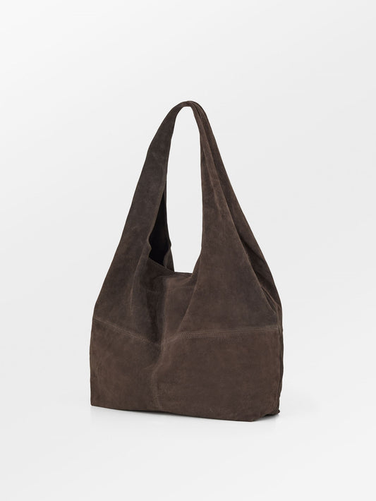 Suede Dalliea Shopper Bag - Dark Brown OneSize   BeckSöndergaard