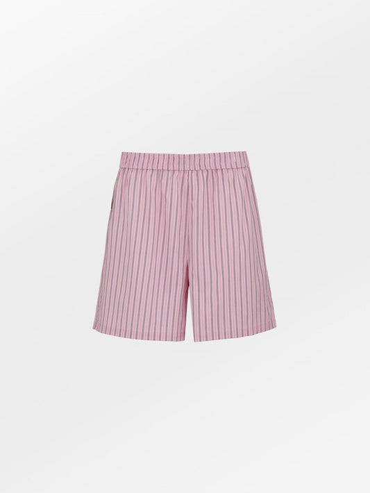 Becksöndergaard, Stripel Lya Shorts - Candy Pink/Navy, homewear, homewear
