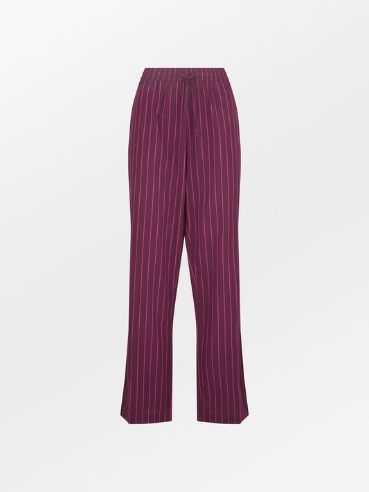 Becksöndergaard, Striped Pyjamas Pants - Fig Red, pyjamas, pyjamas