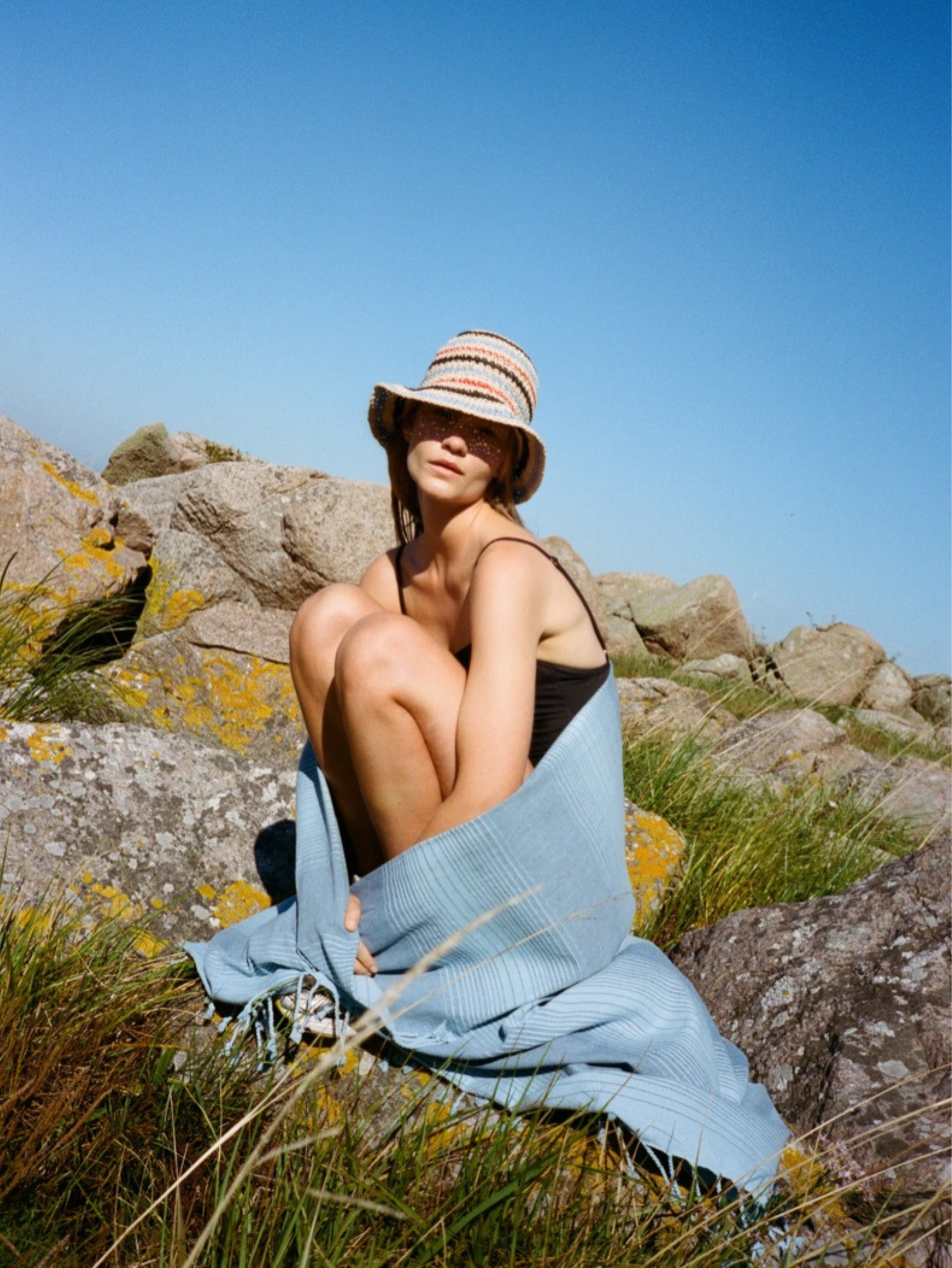 Becksöndergaard, Sunny Cotta Towel - Coronet Blue, accessories, news, swimwear, summer collection, the beach edit
