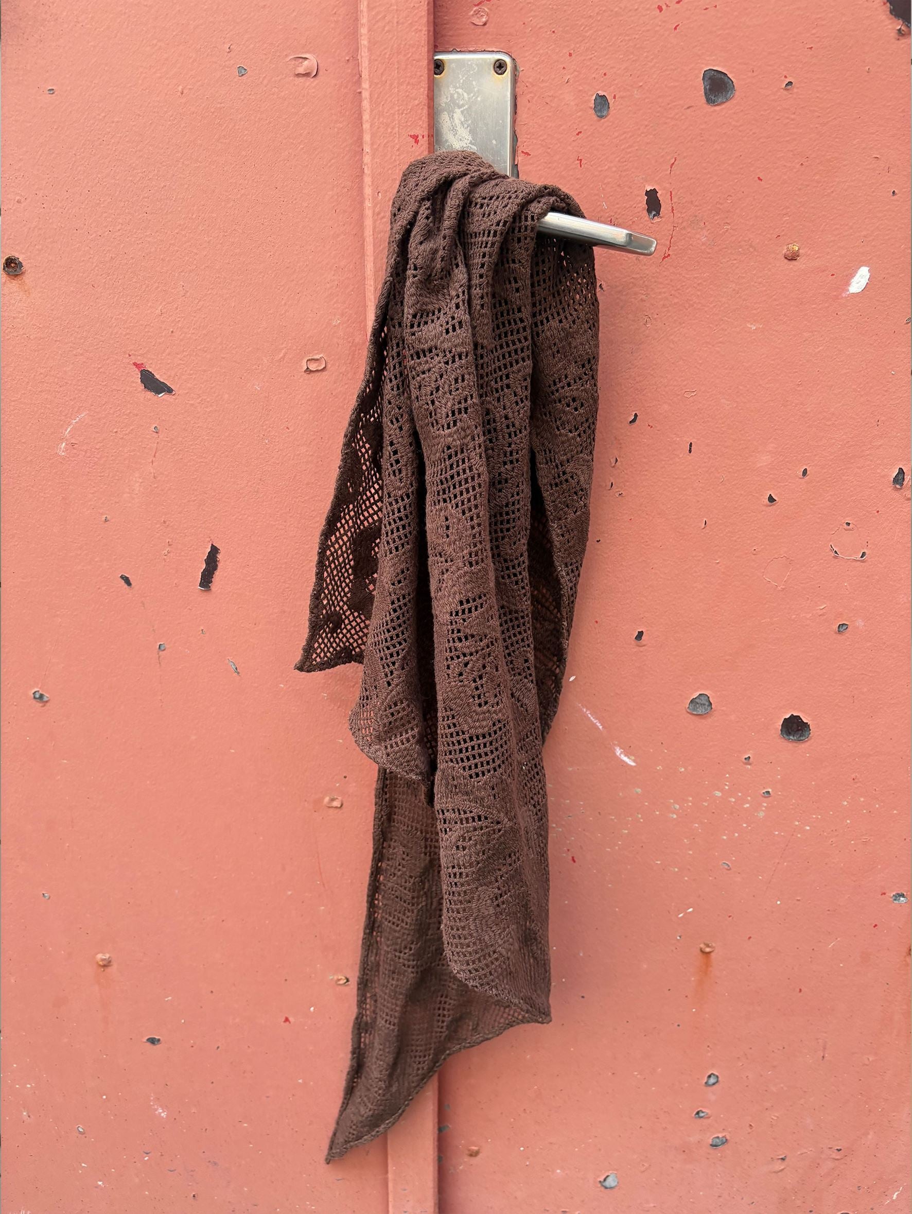 Becksöndergaard, Croflora Triangle Scarf - Hot Fudge Brown, scarves, scarves, scarves, scarves