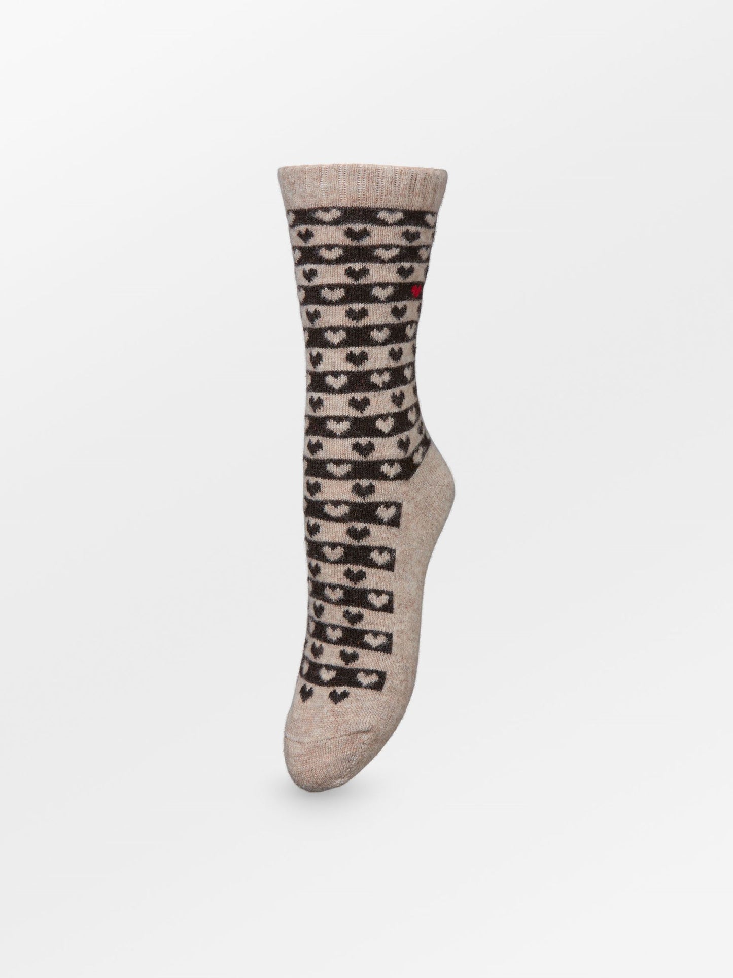 Becksöndergaard, Heart Wola Sock - Soft Beige, socks, black week, black week, socks