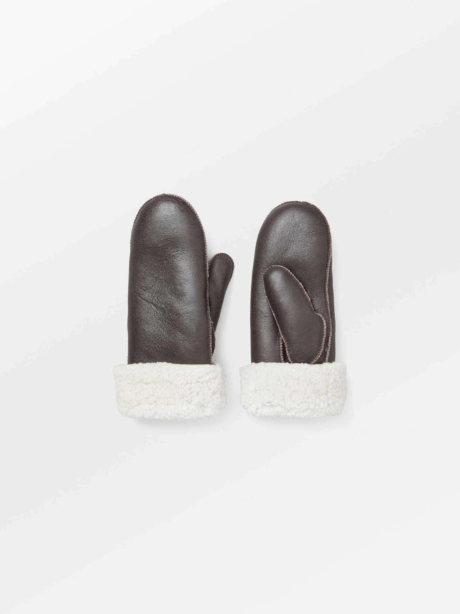 Doa Smooth Shearling Mitten Gloves BeckSöndergaard