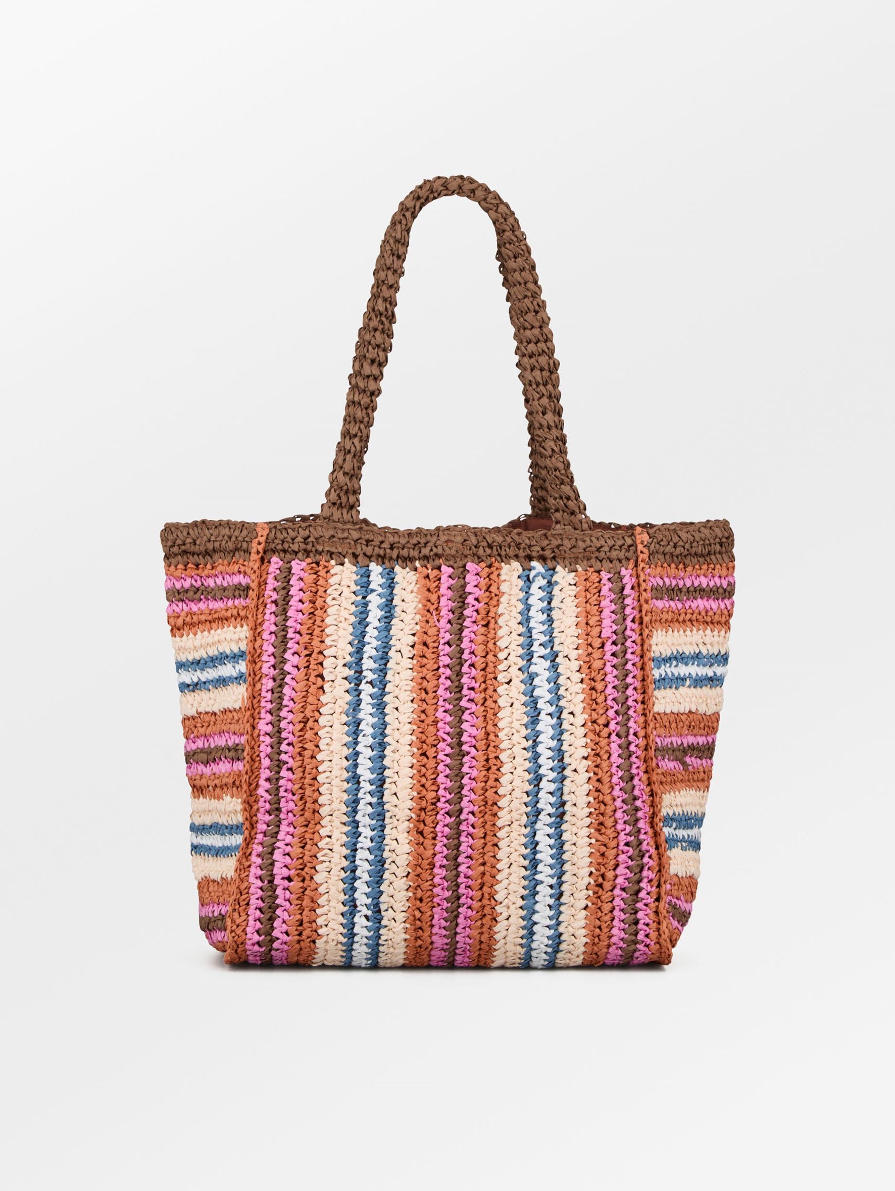 Stripe Straw Tota Bag OneSize BeckSöndergaard