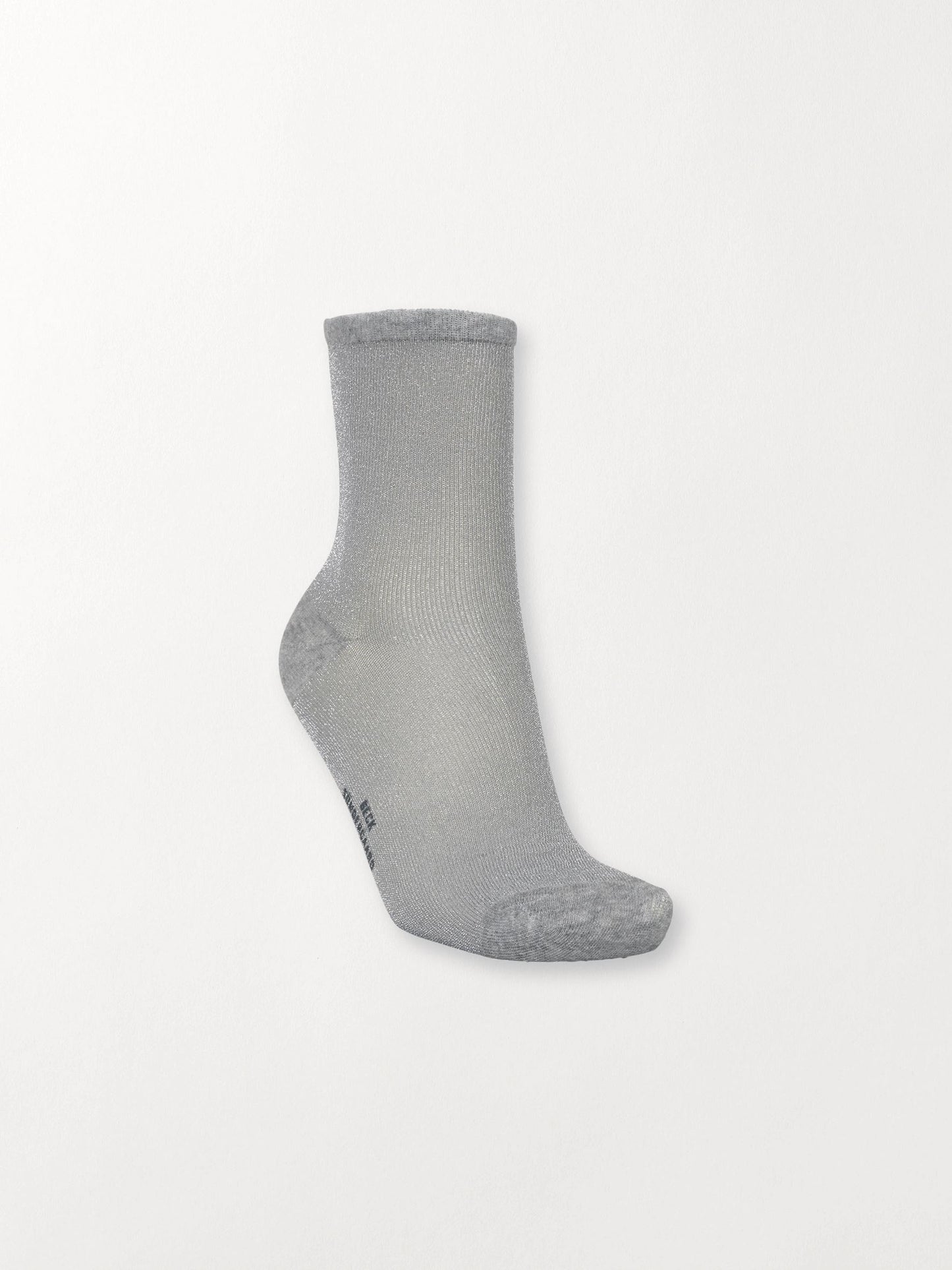 Dina Solid Glittersock - Grey Socks BeckSöndergaard