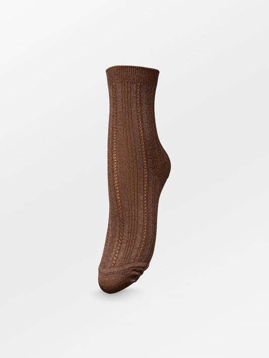 Becksöndergaard, Glitter Drake Sock - Mocha Brown, socks, sale, sale, socks