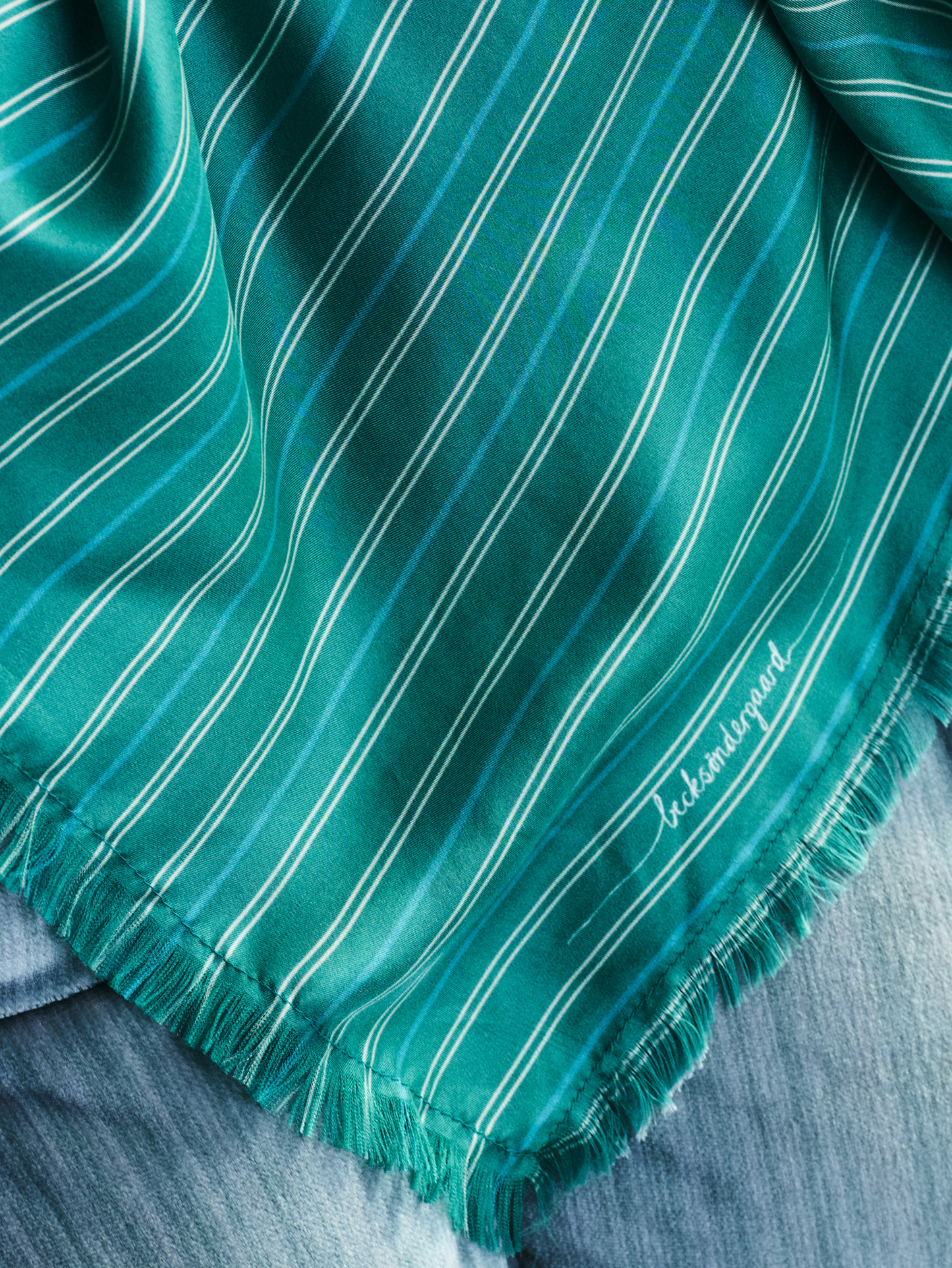 Becksöndergaard, Strifilia Sia Scarf - Bottle Green, scarves, scarves, archive, archive, scarves, scarves, black week, black week