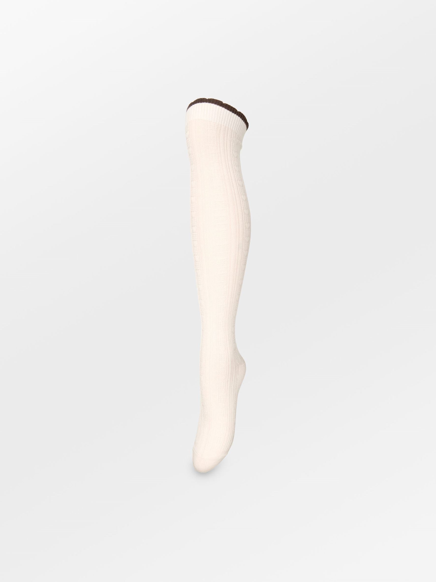 Becksöndergaard, Scallop Knee Sock - Birch White, socks, sale, sale, socks, socks, black week, black week