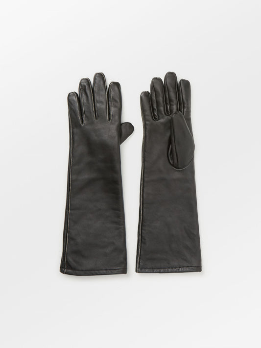 Long Smooth Leather Gloves Gloves BeckSöndergaard
