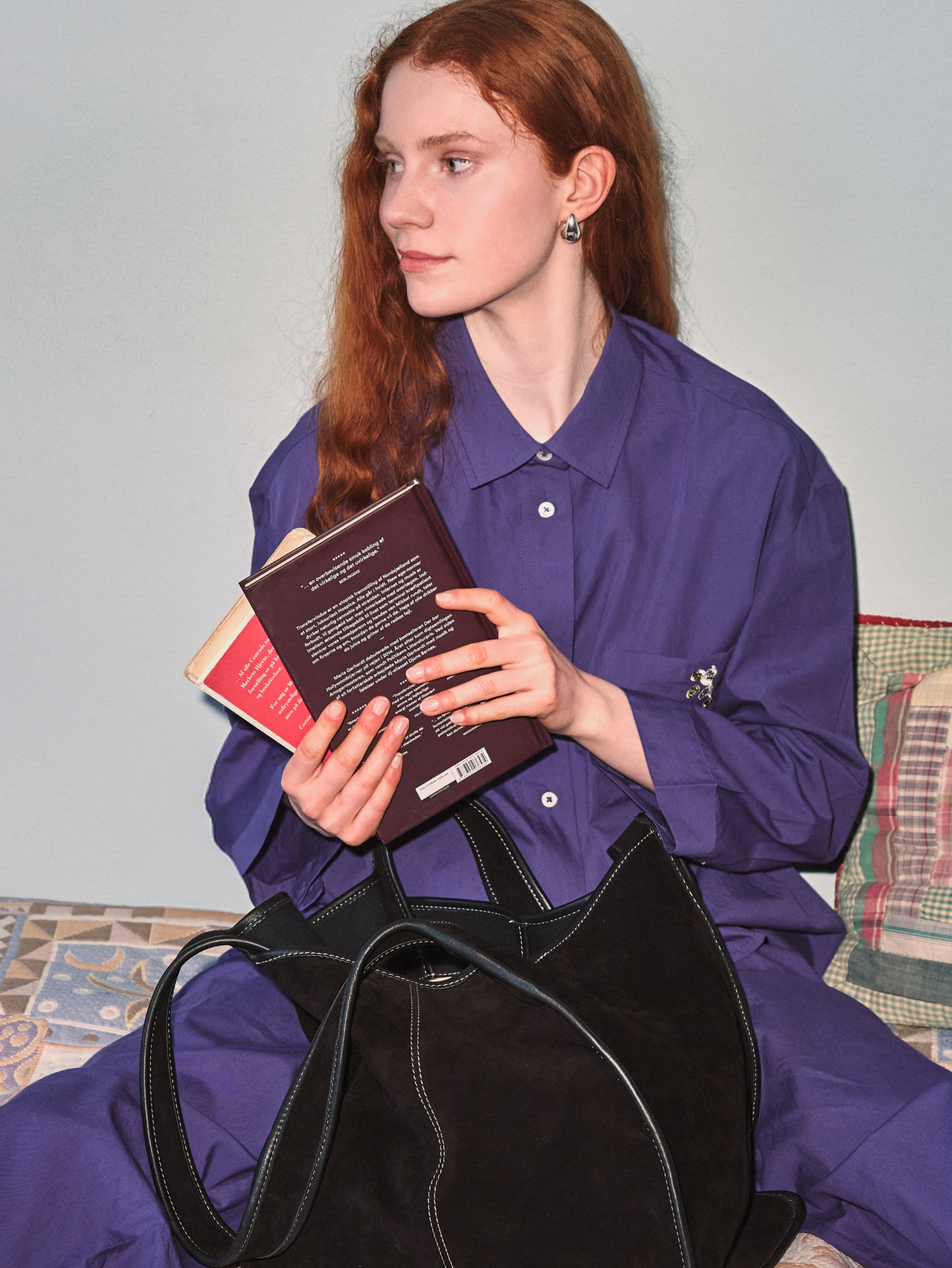 Becksöndergaard, Suede Laurel Bag - Black, bags, bags, bags, archive, archive, bags, bags, bags, black week, black week