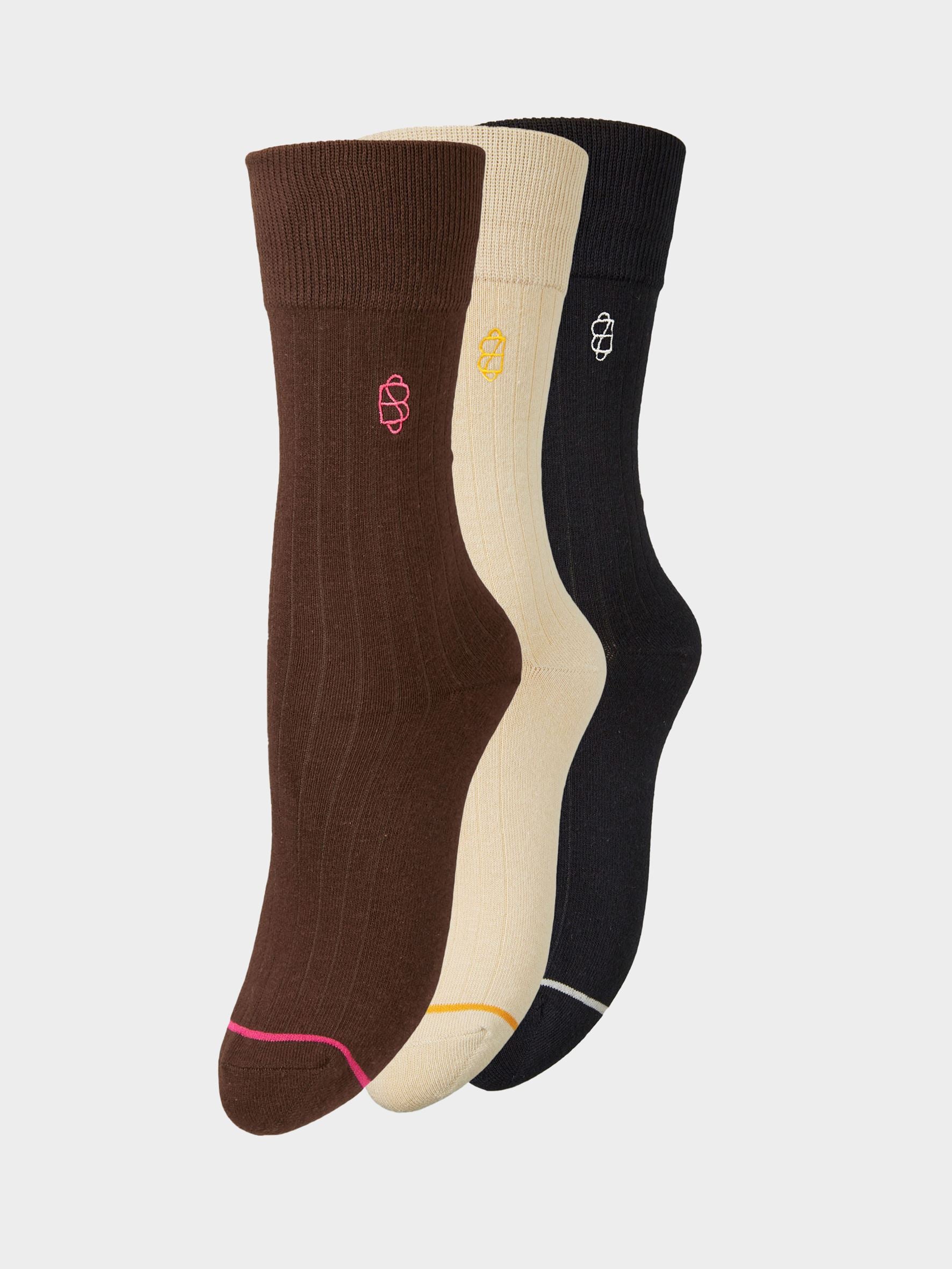 Logo Cotta Sock 3 Pack Socks   BeckSöndergaard