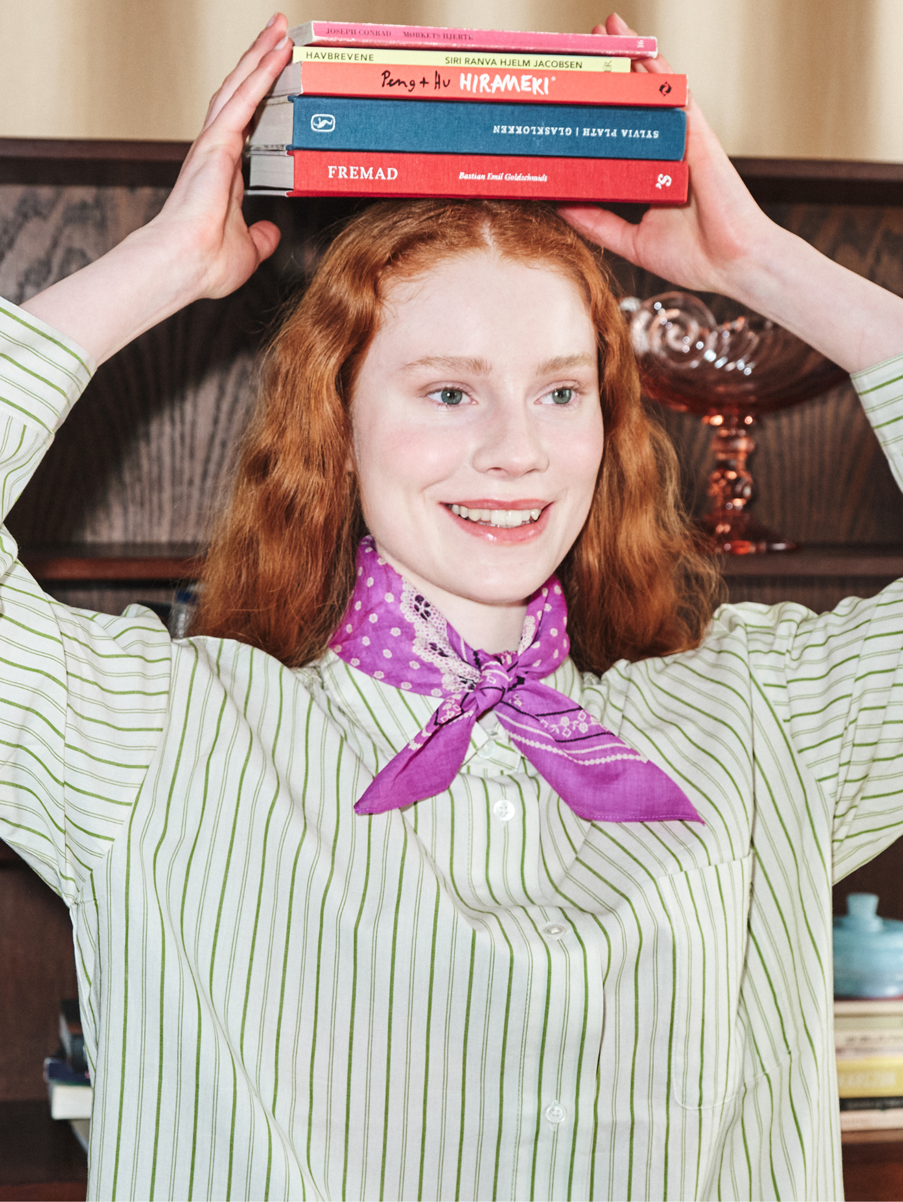 Becksöndergaard, Suri Pyjamas Set - Off White/Green, homewear, sale, homewear, sale, gifts, black week, black week