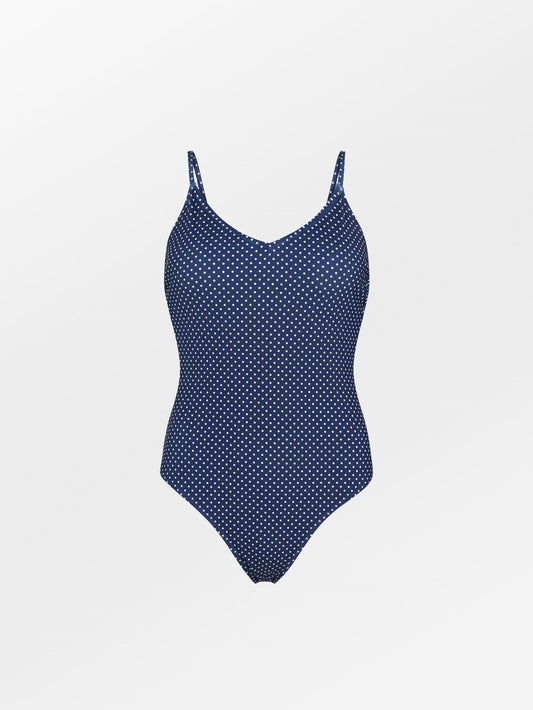 Becksöndergaard, Polka Dot Bea Swimsuit - Navy Blue, swimwear, swimwear, swimwear, swimwear