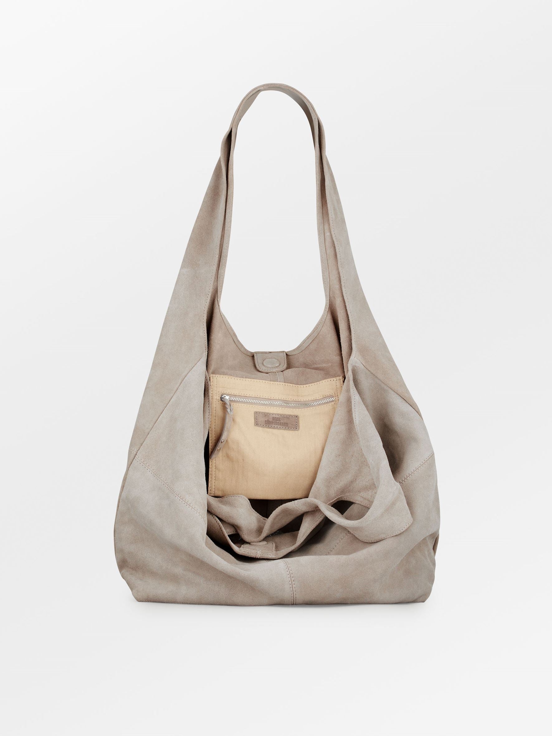 Suede Dalliea Shopper Bag - Gray OneSize BeckSöndergaard
