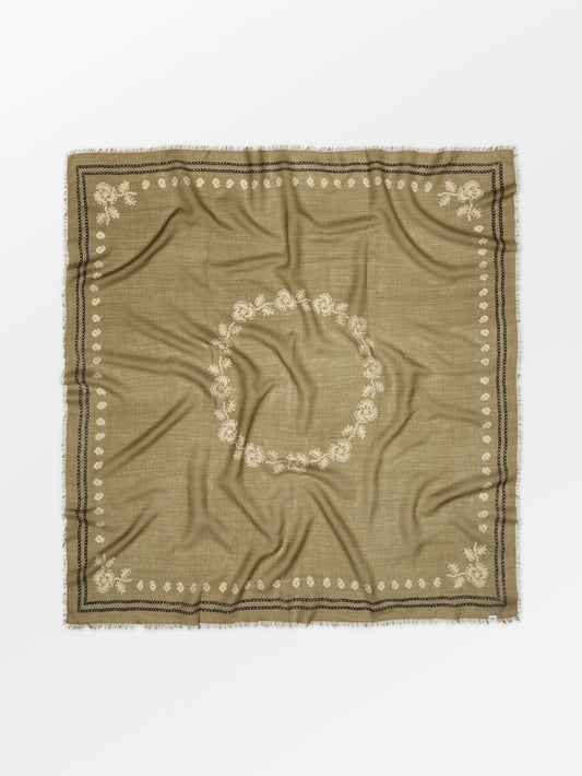 Becksöndergaard, Bloom Siw Scarf - Wood Thrush Brown, scarves, sale, sale, scarves, scarves