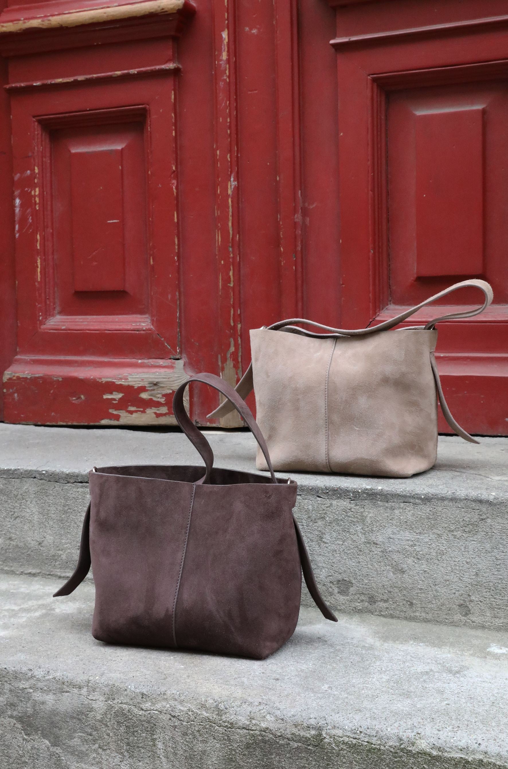Becksöndergaard, Suede Fraya Small Bag - Moral Gray, onesize