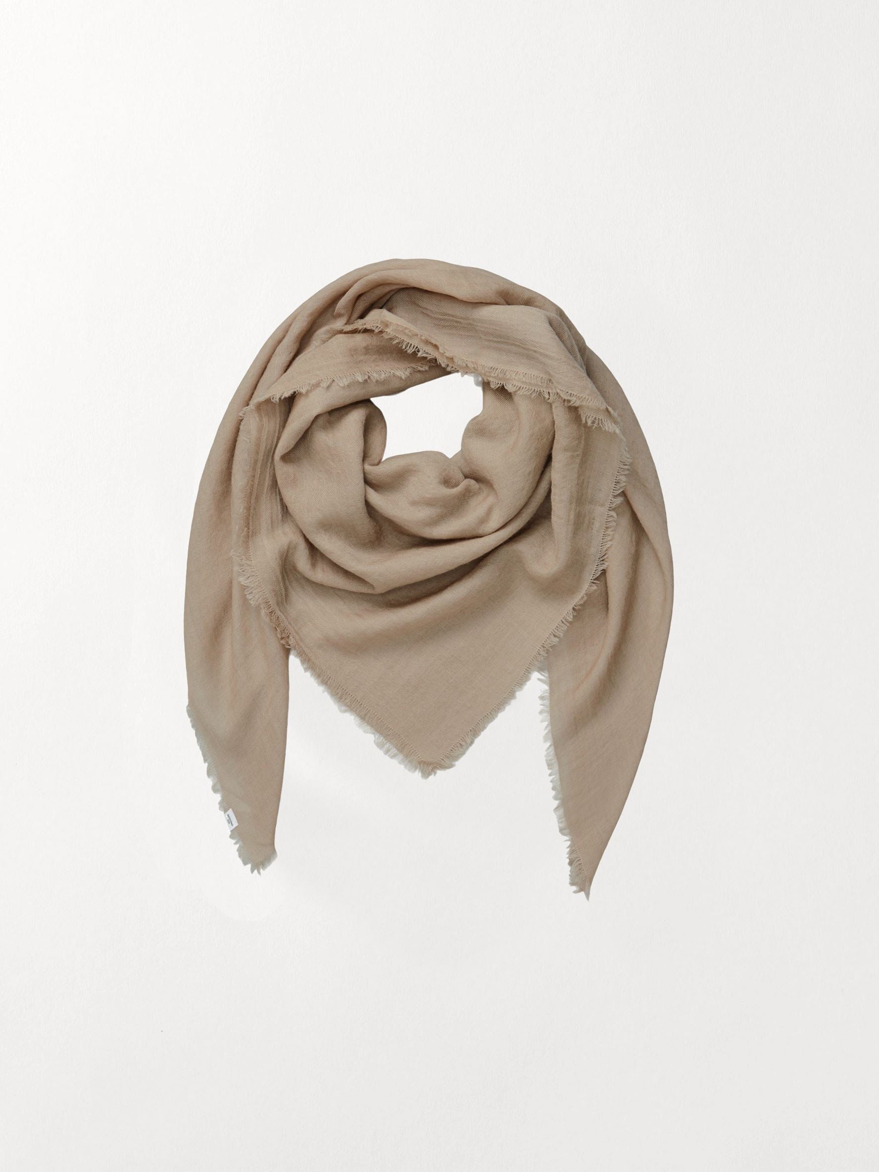 Mill Wool Scarf - Beige OneSize   BeckSöndergaard