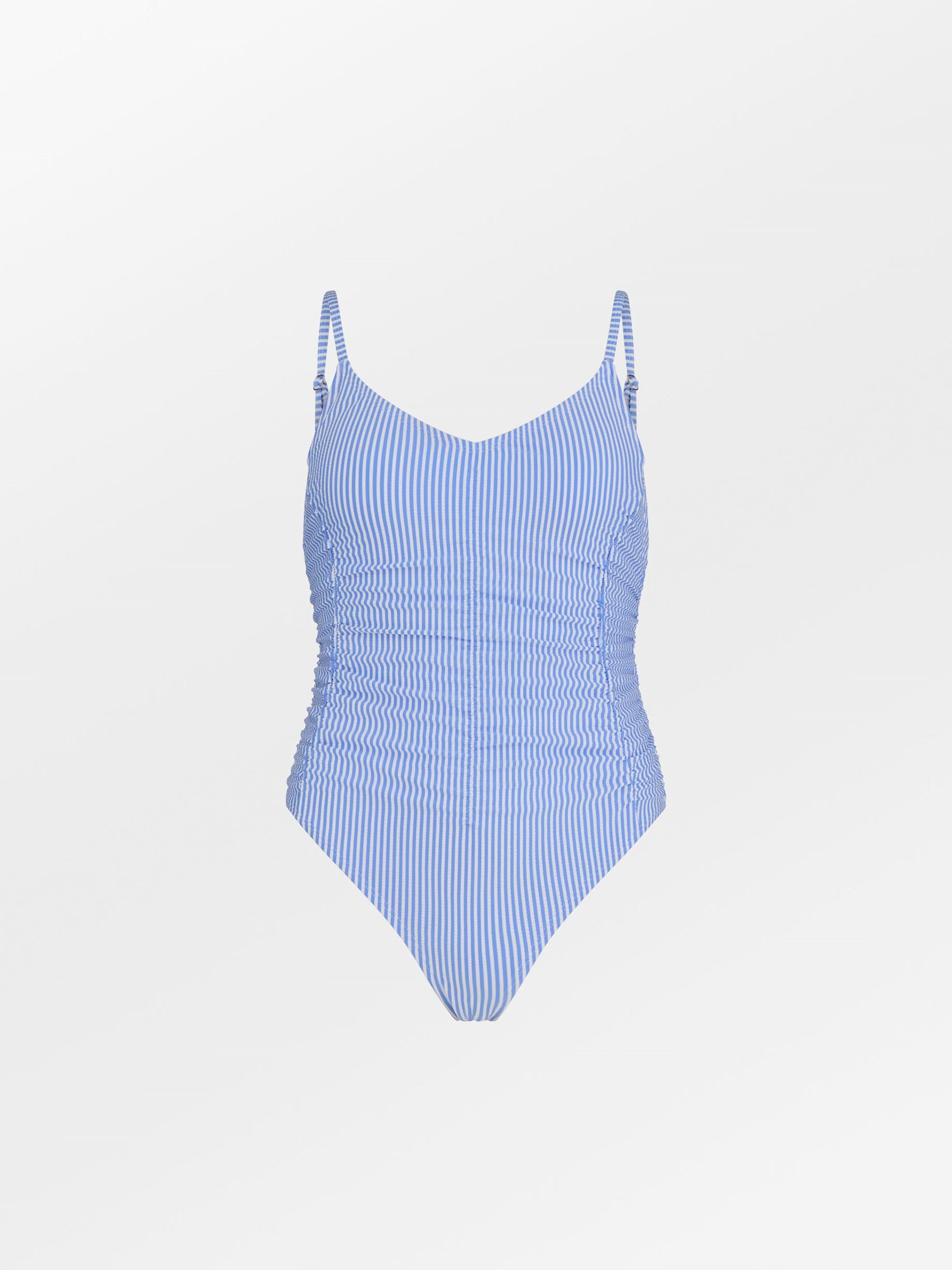 Becksöndergaard, Striba Gathered Bea Swimsuit - Provence Blue , swimwear, swimwear