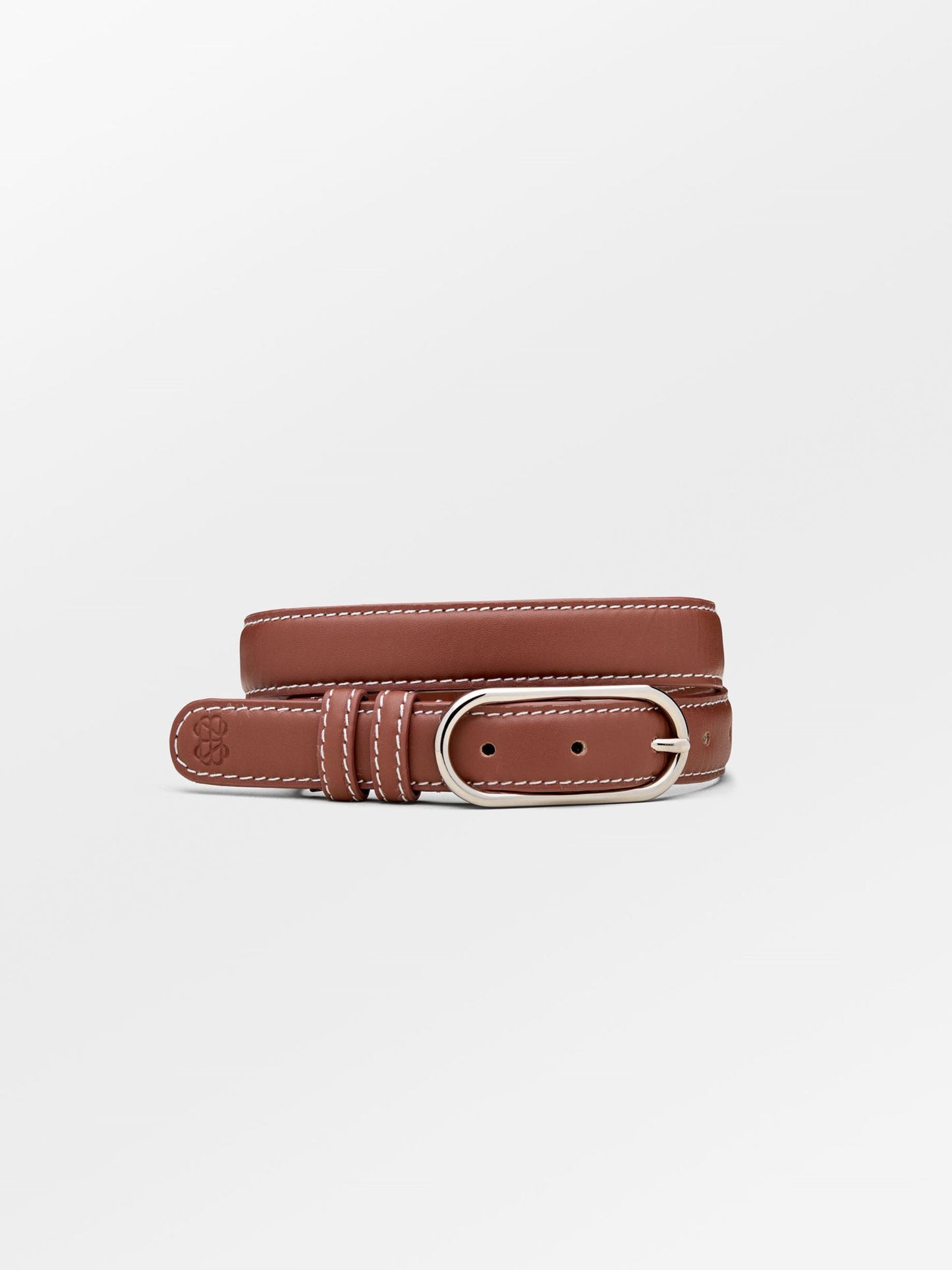 Glossy Nola Leather Belt - Brown Clothing   BeckSöndergaard