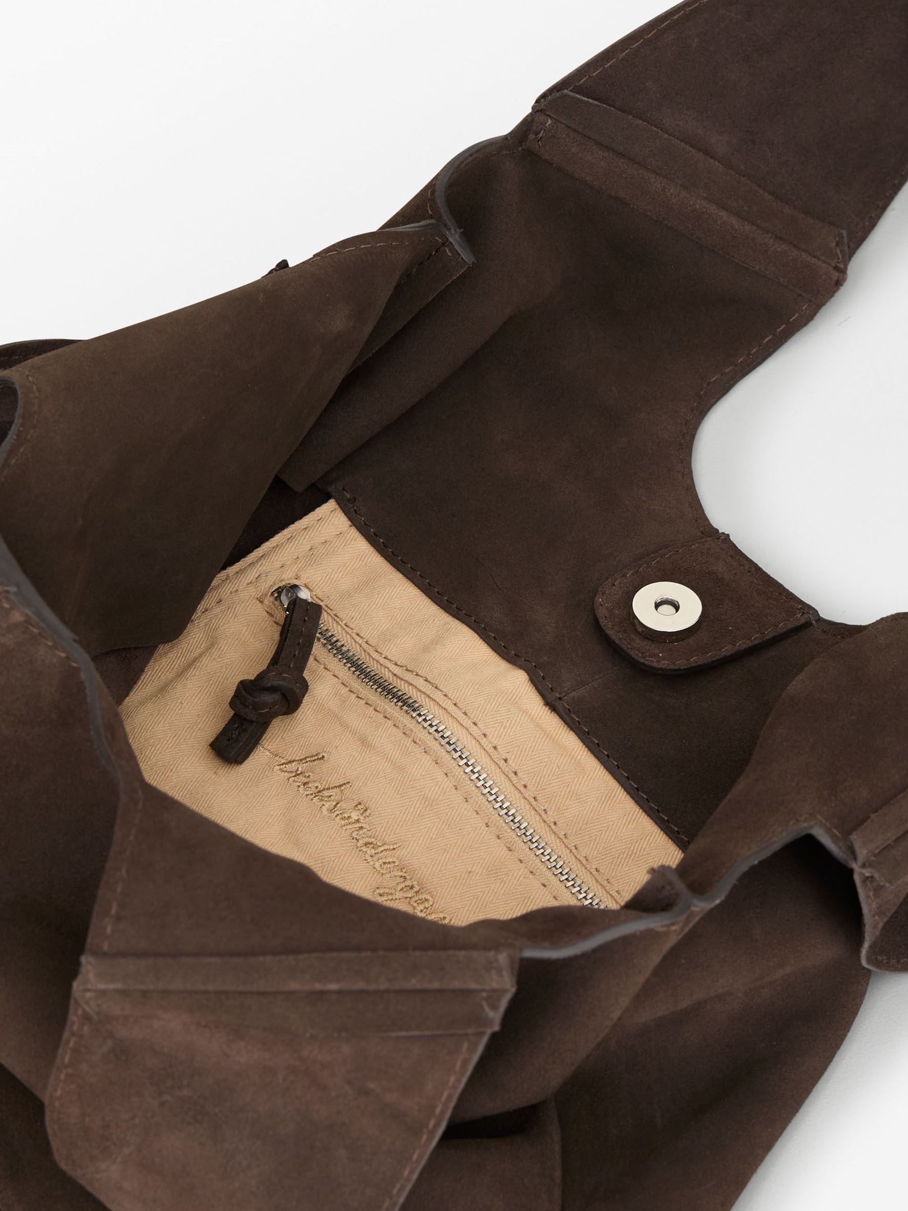 Suede Demi Bag - Dark Brown OneSize BeckSöndergaard