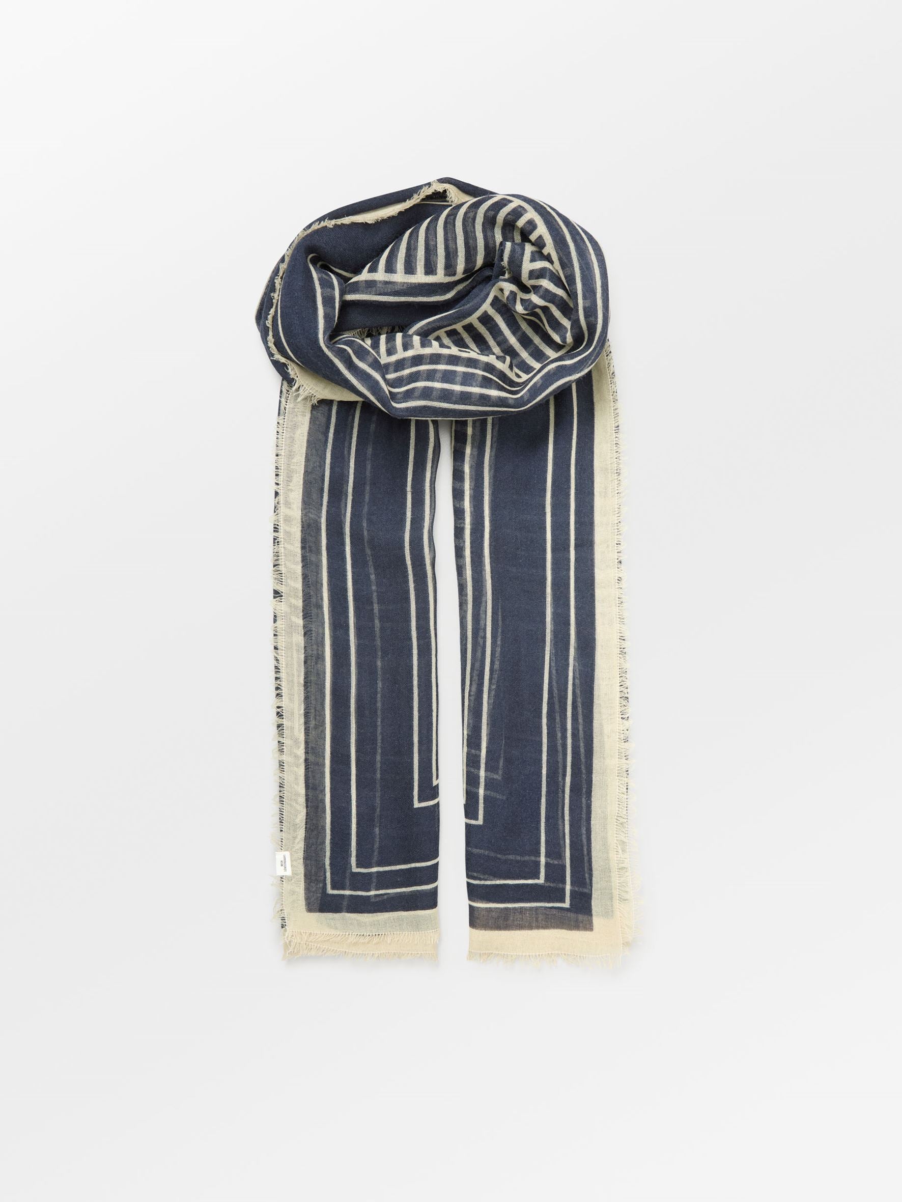 Becksöndergaard, Anniea Woo Scarf - Navy Blue, scarves, scarves, sale, sale
