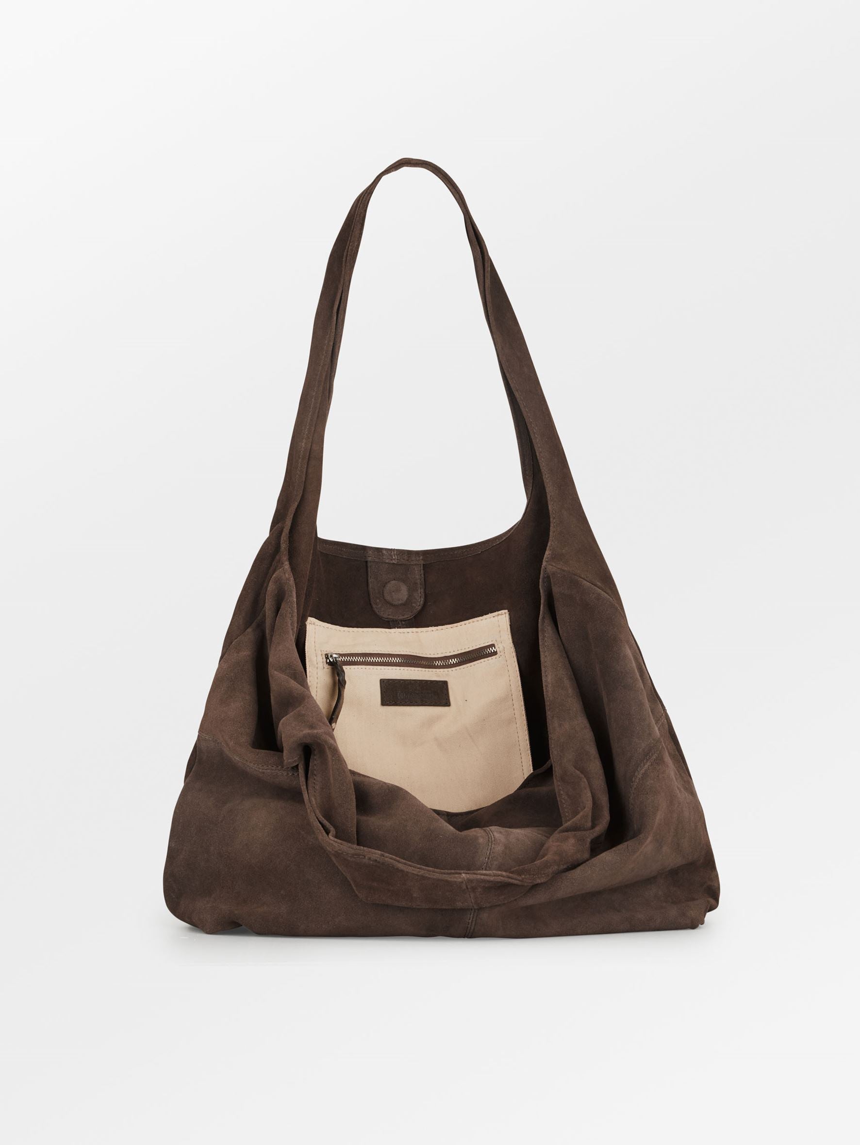 Suede Dalliea Shopper Bag - Dark Brown OneSize BeckSöndergaard