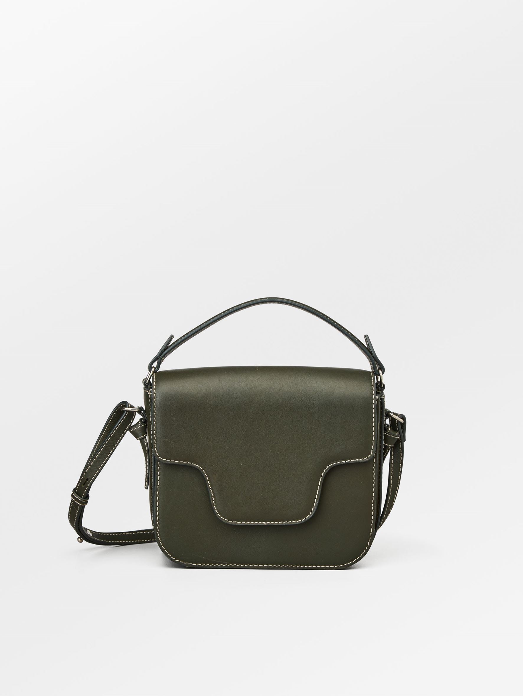 Glossy Iris Leather Crossbody Bag - Green OneSize BeckSöndergaard