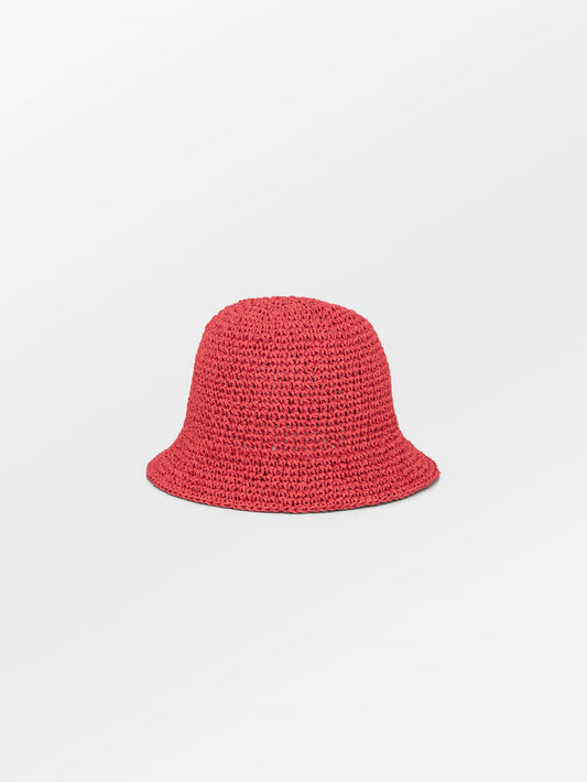 Becksöndergaard, Solid Saverina Straw Hat - Grenadine Red, accessories, sale, sale, accessories