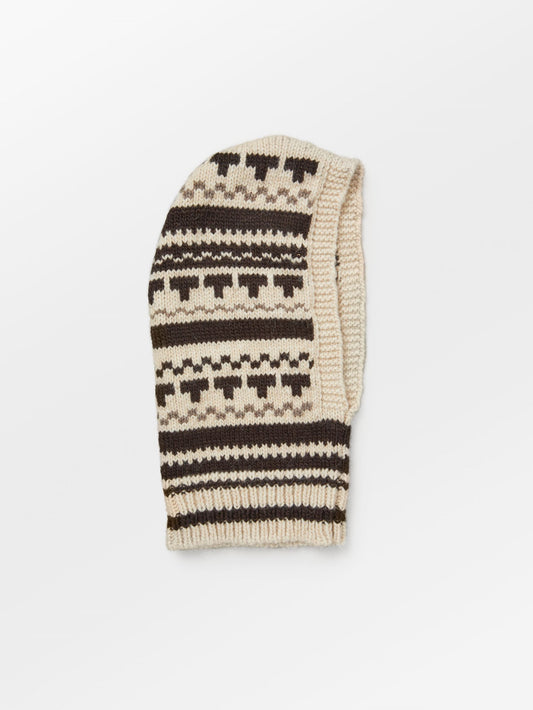 Becksöndergaard, Patternia Knit Balaclava - Birch White, accessories, accessories, winter accessories, accessories, winter accessories