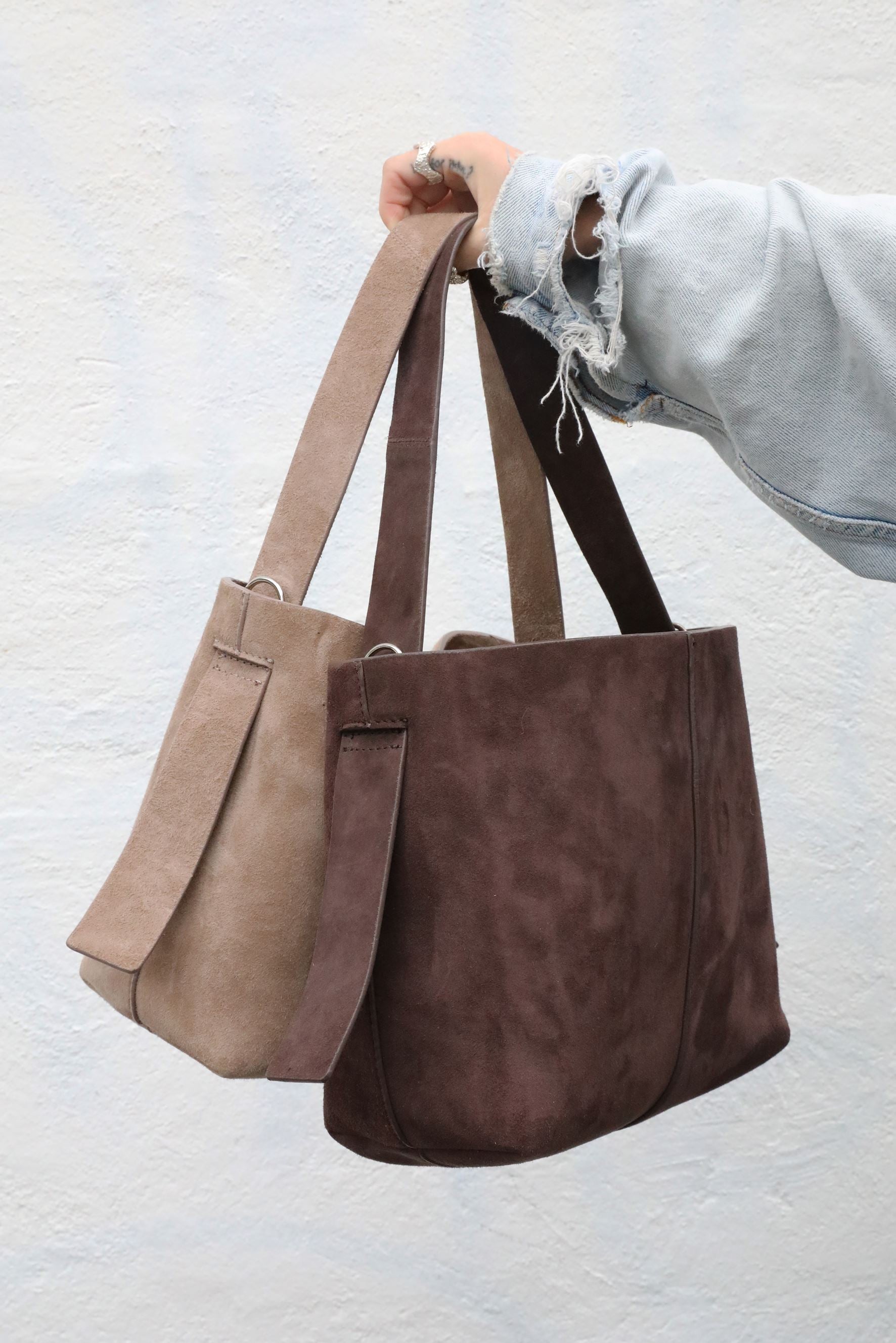 Becksöndergaard, Suede Fraya Small Bag - Moral Gray, onesize