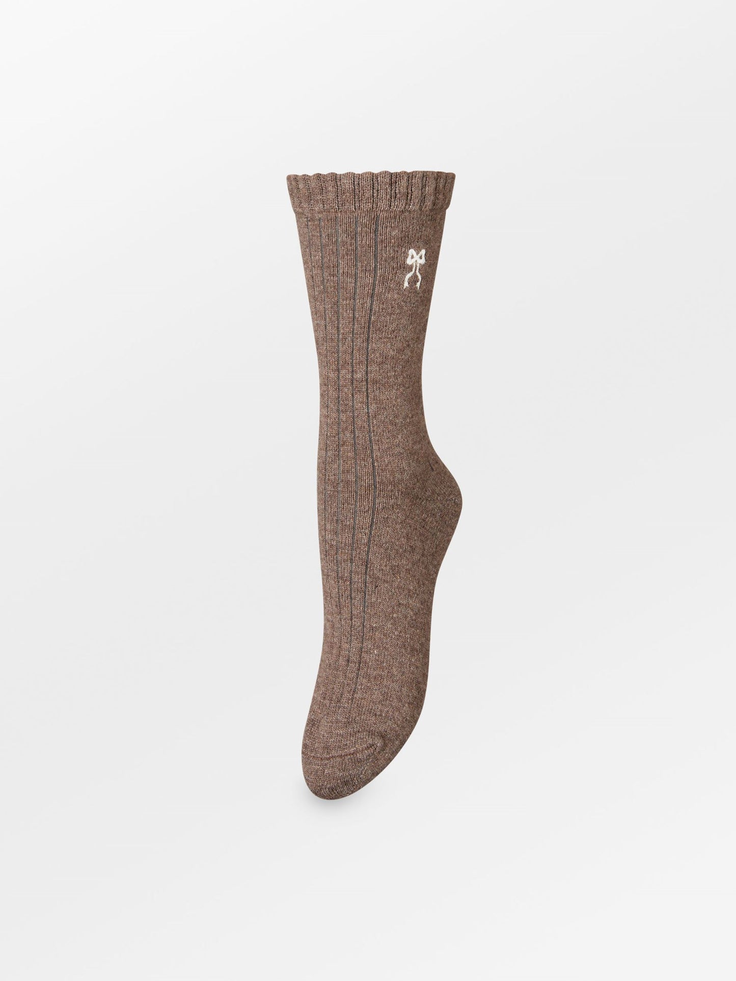 Becksöndergaard, Bow Wola Sock - Melange Brown, socks, socks, socks