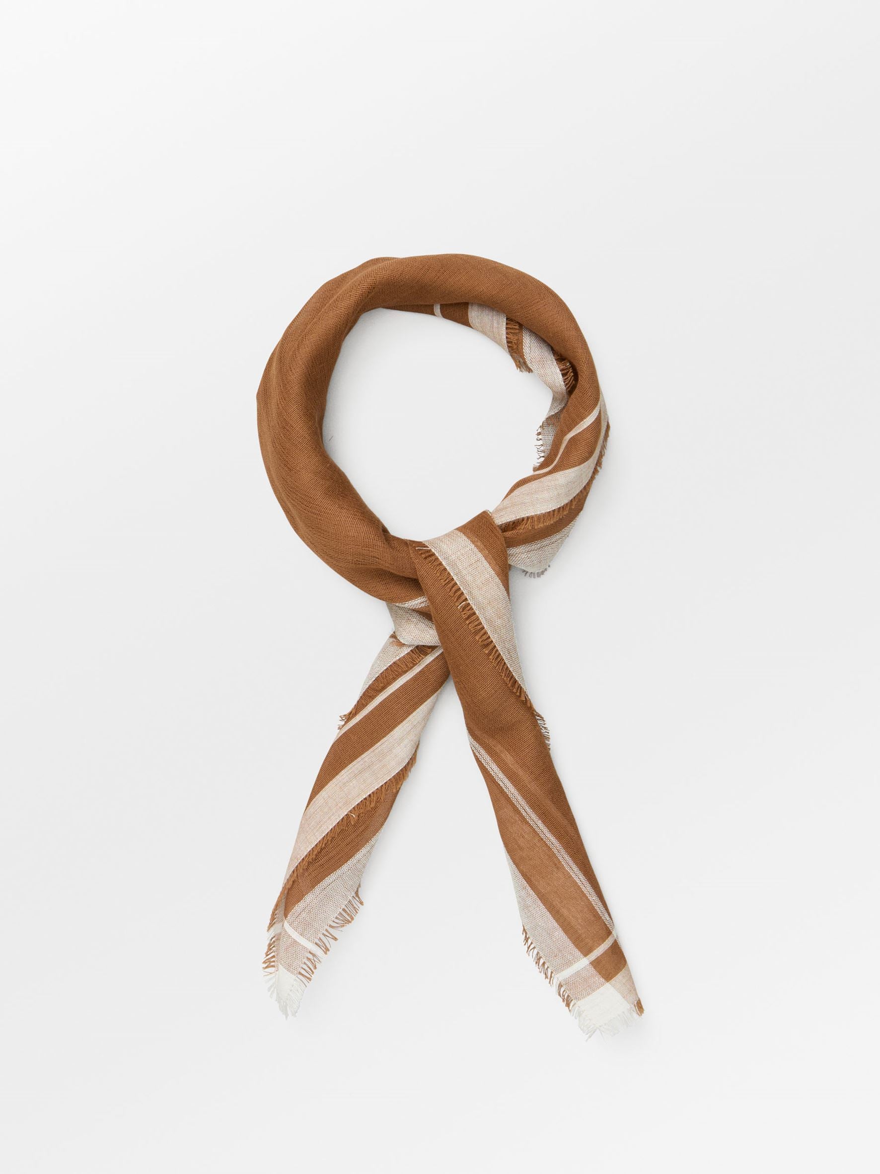 Becksöndergaard, Edgia Cowea Scarf - Mocha Brown, scarves, scarves, sale, sale, scarves