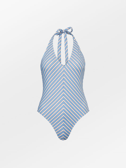 Becksöndergaard, Aloha Halterneck Swimsuit - Little Boy Blue, struct - slet produkter