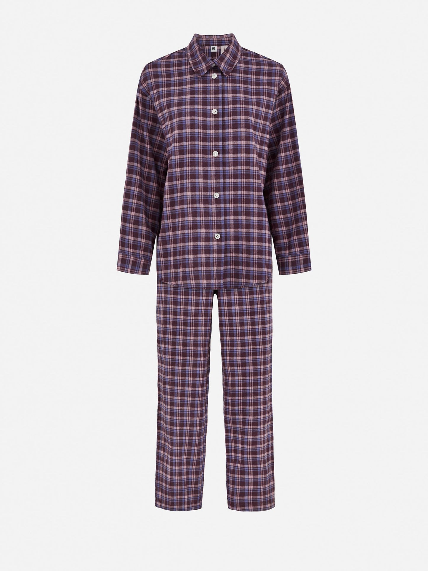 Flannel Pyjamas Set - Burgundy Clothing   BeckSöndergaard