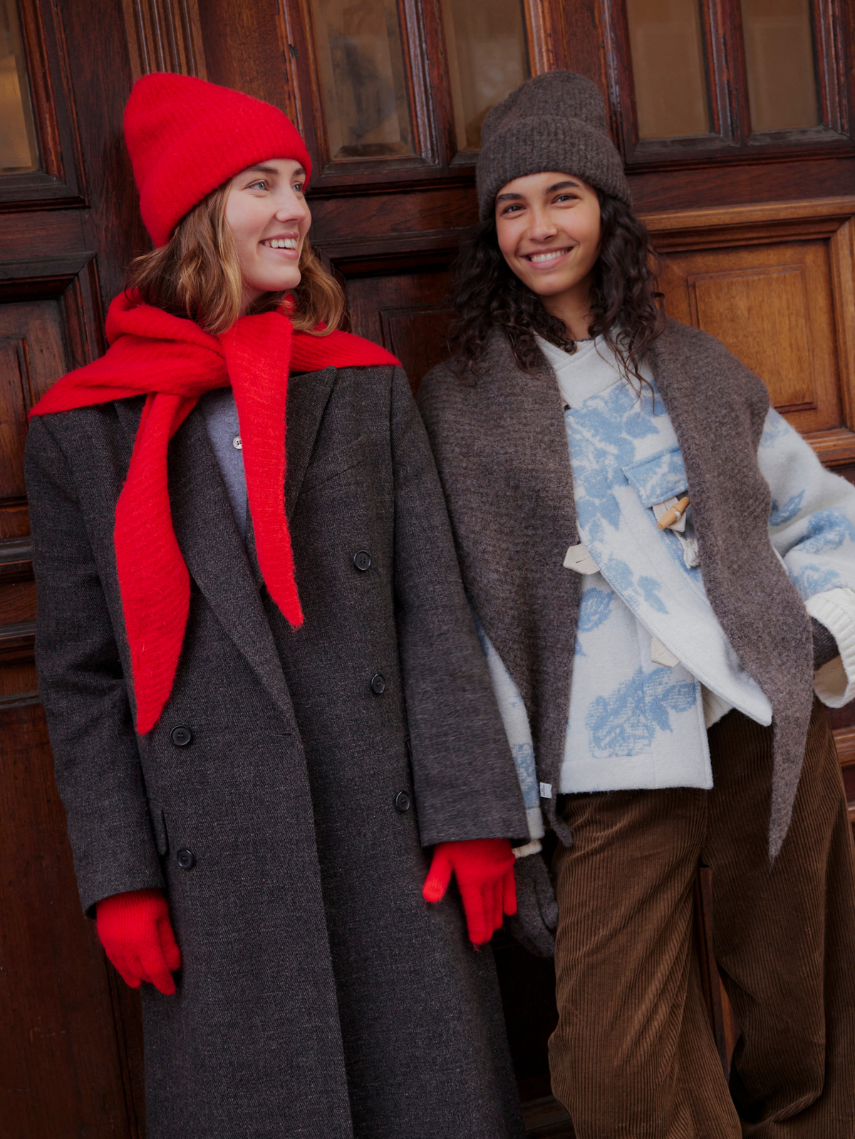 Becksöndergaard, Alpaca-Wool Triangle Scarf - Salsa Red, scarves, scarves, winter accessories, winter accessories