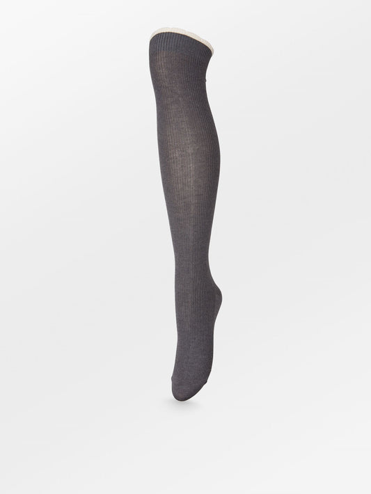 Becksöndergaard, Talula Knee Sock - Turbulence Gray, socks, socks, socks
