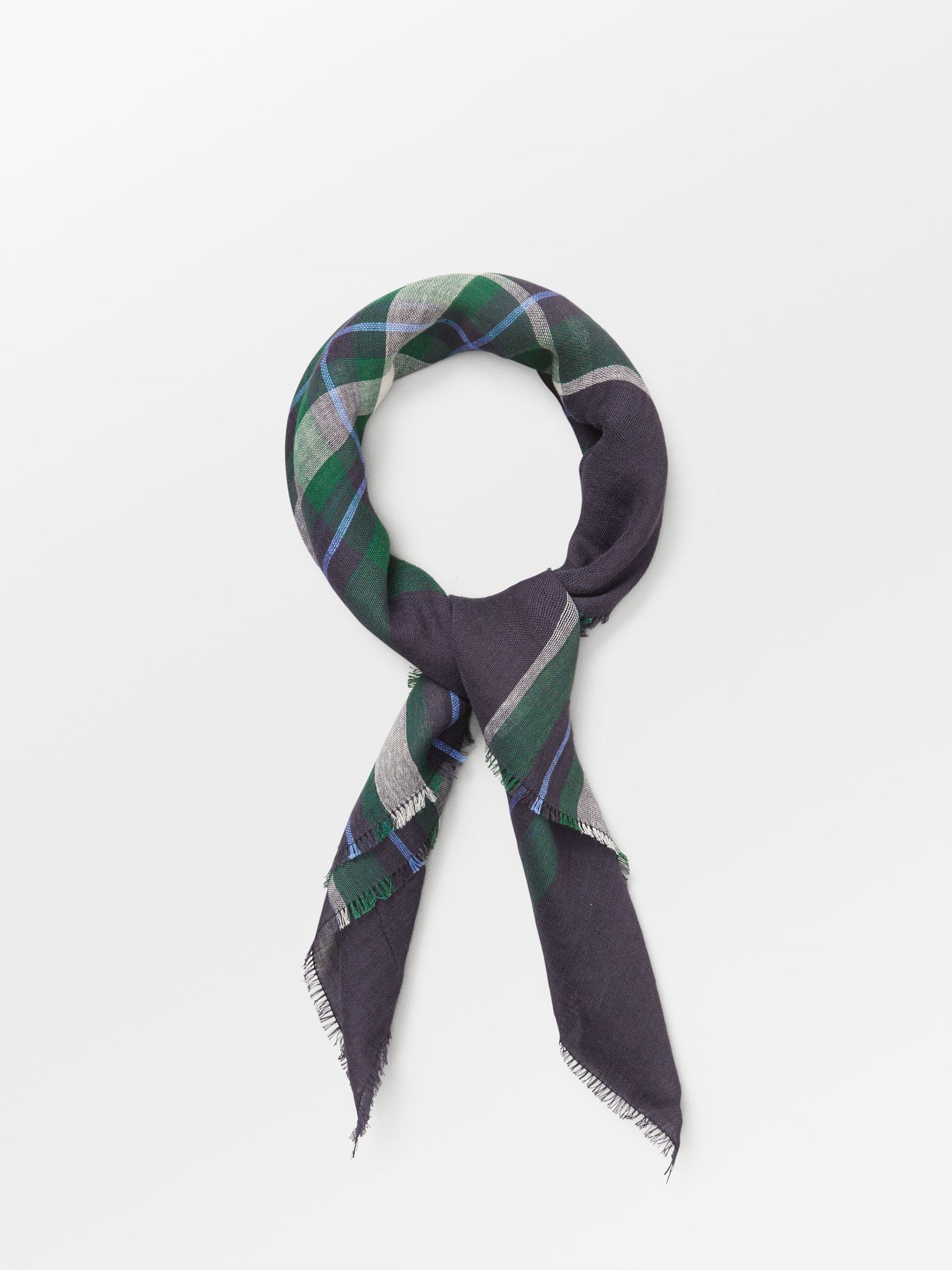 Becksöndergaard, Plaidia Cowea Scarf - Naval Academy Blue, scarves, scarves
