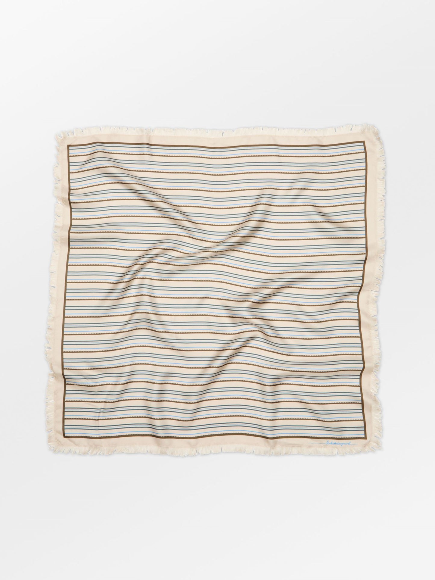 Becksöndergaard, Scallopia Striped Sia Scarf - Birch White, scarves, scarves, sale, sale, scarves, scarves