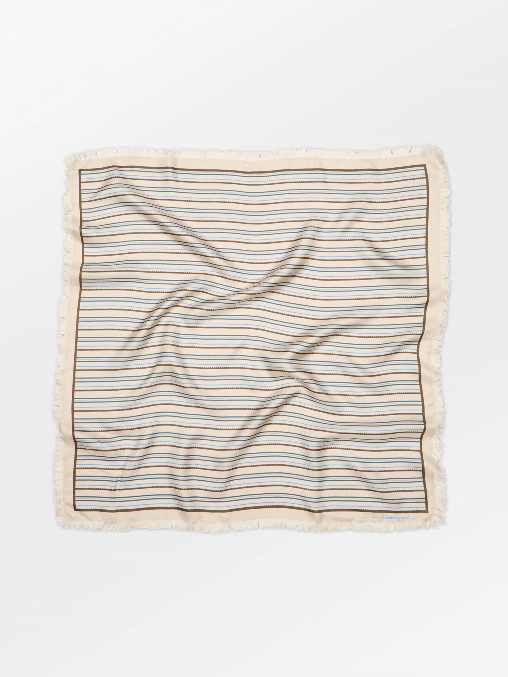 Becksöndergaard, Scallopia Striped Sia Scarf - Birch White, scarves, scarves, sale, sale, scarves, scarves