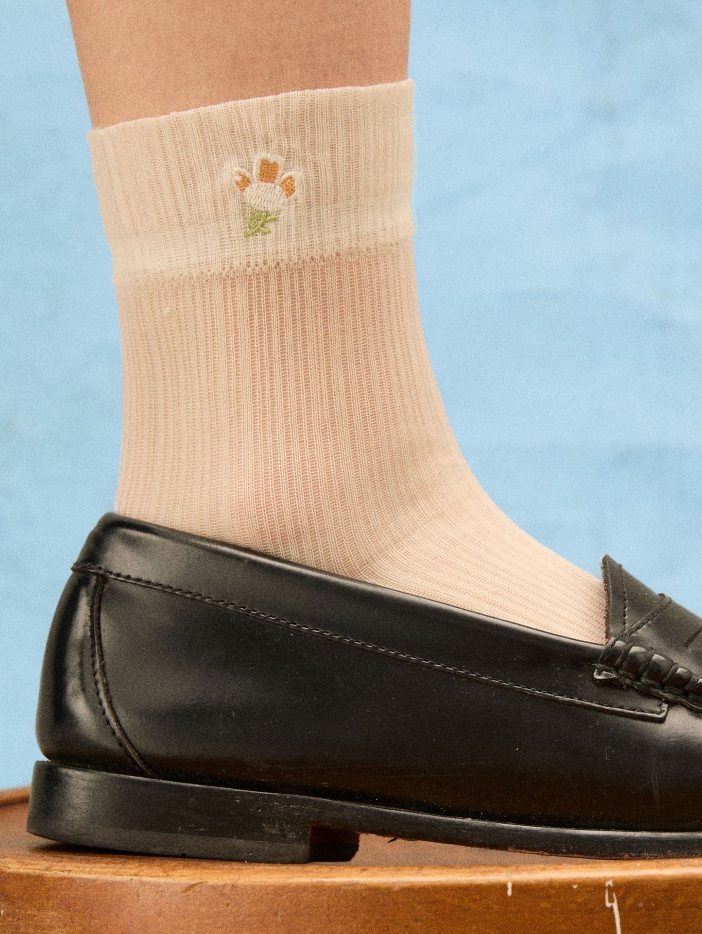 Floral Sheer Sock Socks BeckSöndergaard