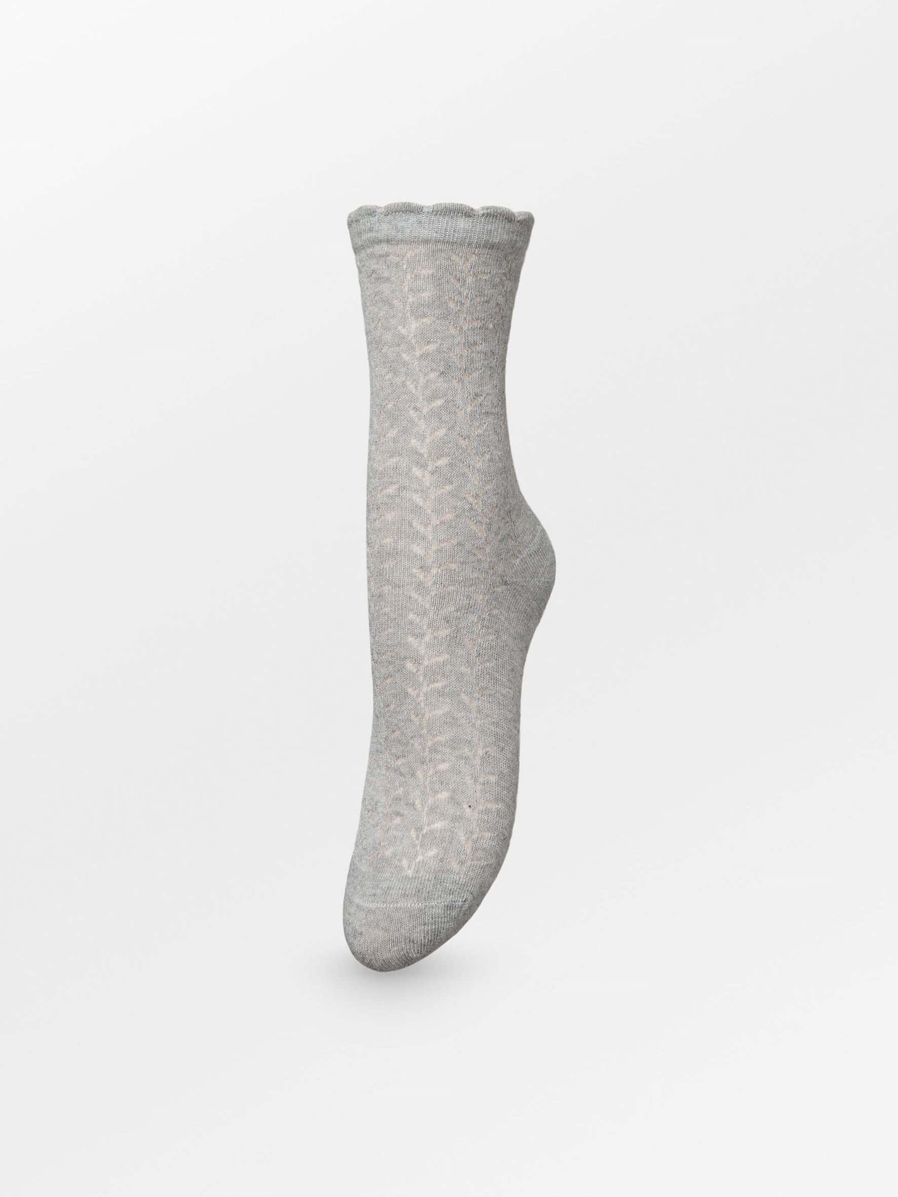 Becksöndergaard, Leofa Cotta Sock - Light Grey Melange, socks, sale, sale, socks, noos, black week, black week, noos