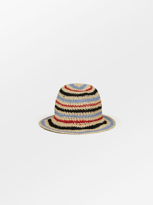 Striped Saverina Straw Hat Clothing   BeckSöndergaard